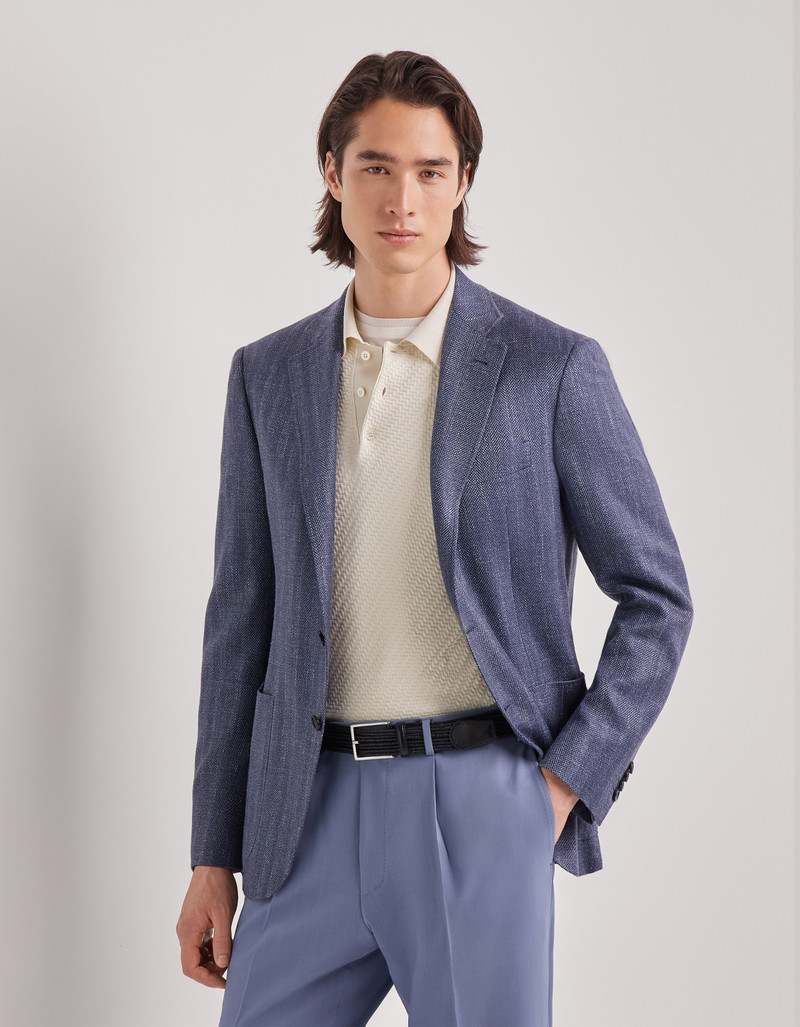 Canali BLACK WOVEN LEATHER BELT outlook