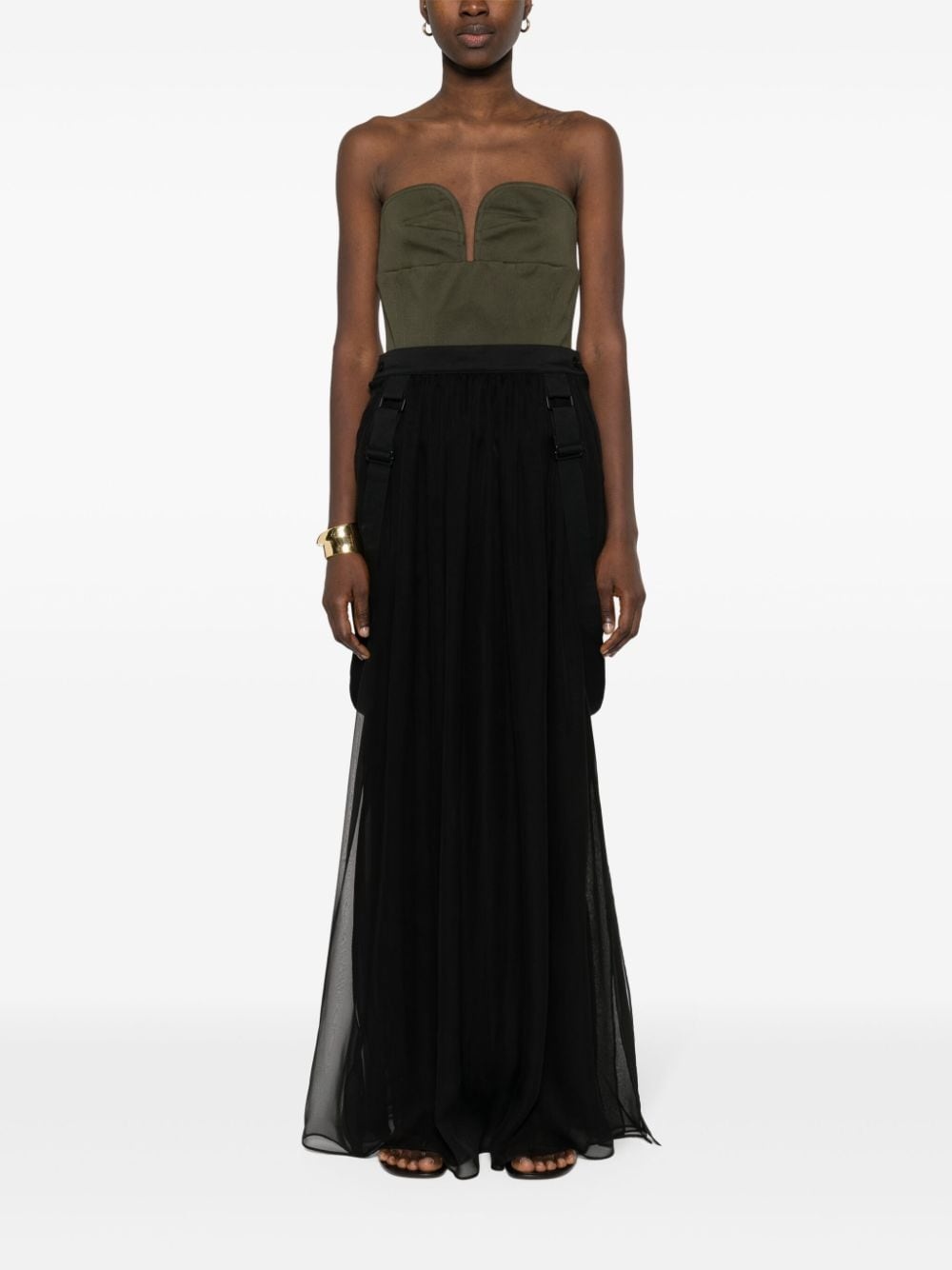 スカート Max Mara Silk Chiffon Long Skirt Max Mara JEDY Long skirt in silk chiffon | REVERSIBLE