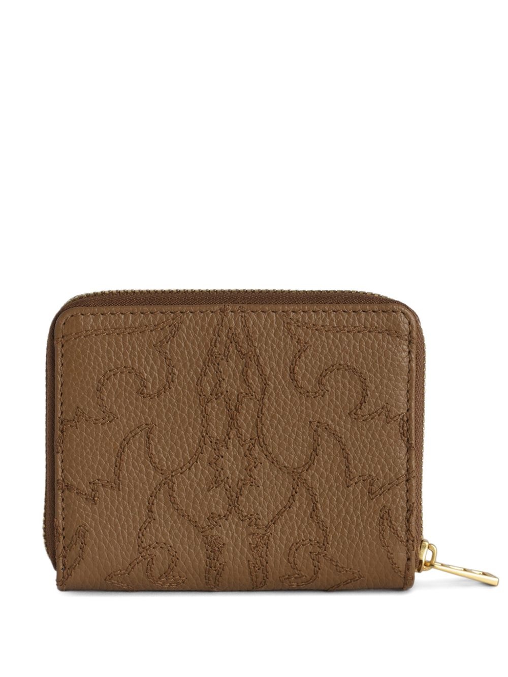 monogram leather wallet - 2