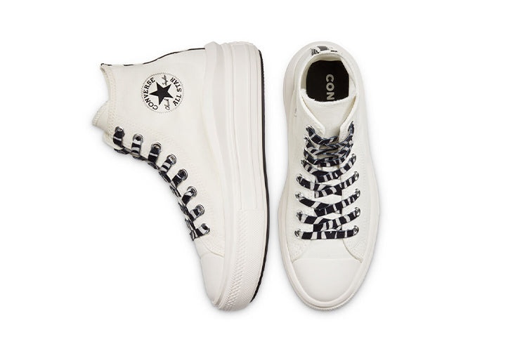 (WMNS) Converse Chuck Taylor All Star Move High 'Archive Print Egret' 570974C - 5