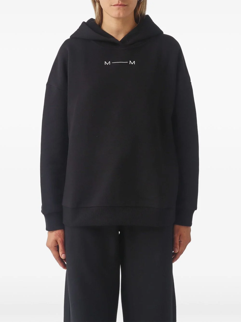 logo-print jersey hoodie - 1