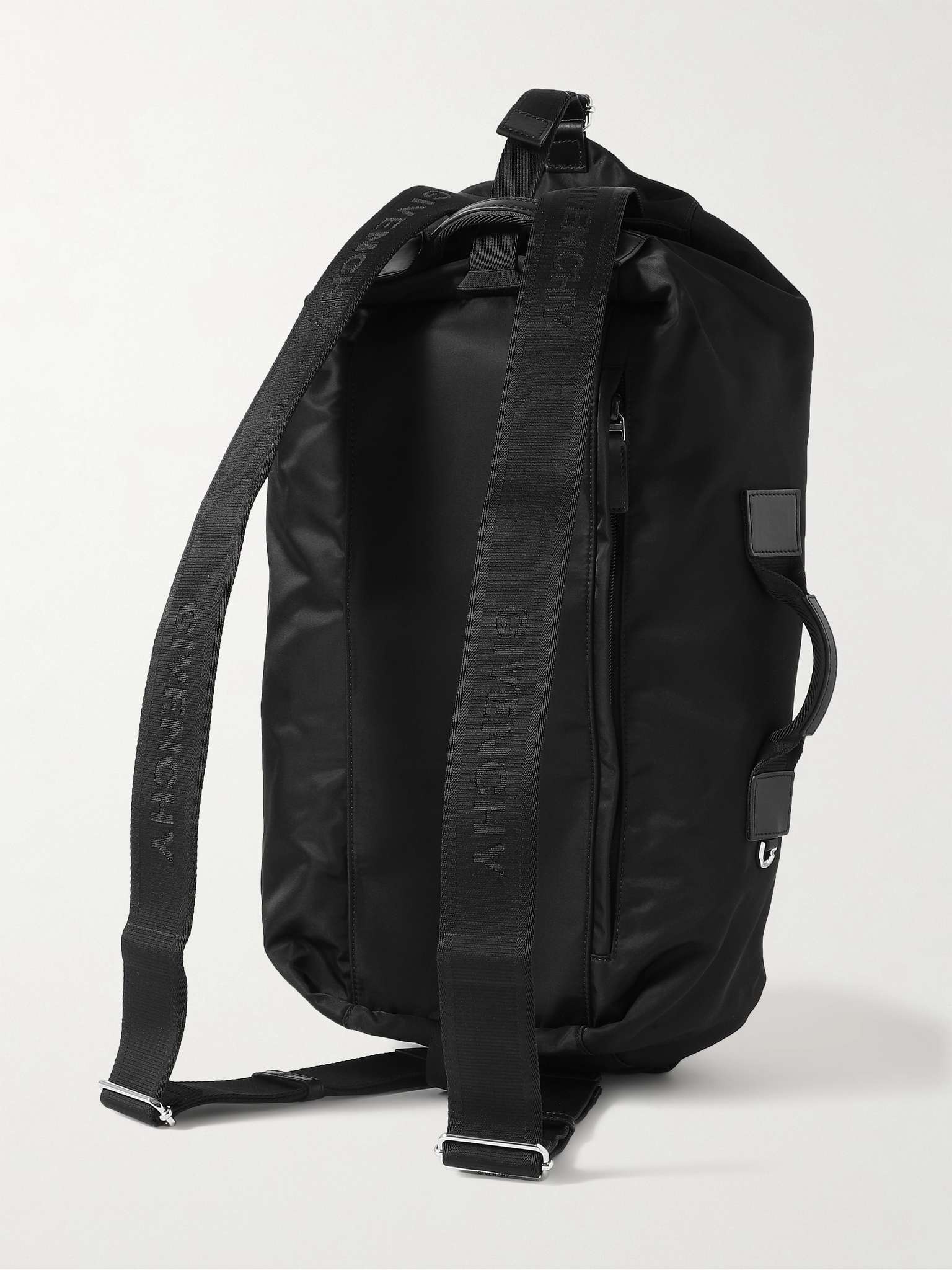 G-Zip Leather-Trimmed Logo-Print Shell Backpack - 4