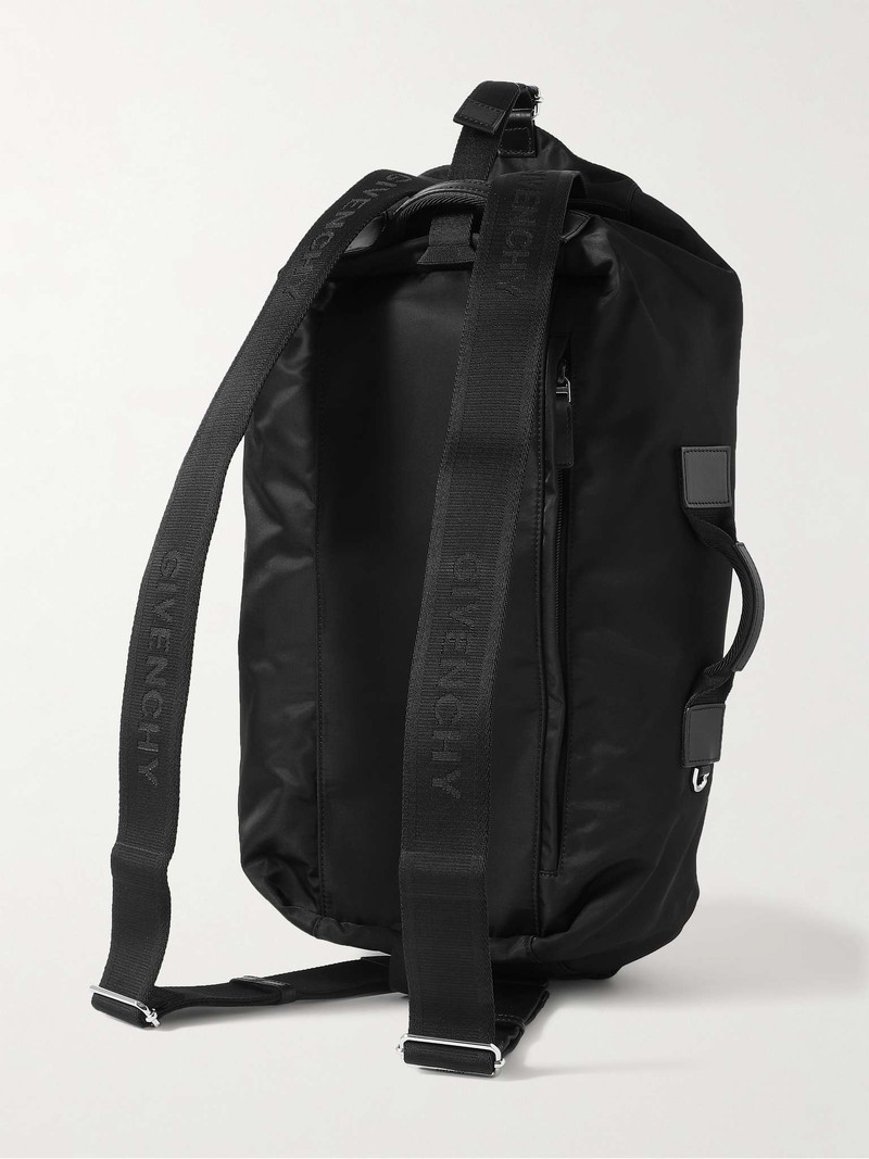 G-Zip Leather-Trimmed Logo-Print Shell Backpack 4