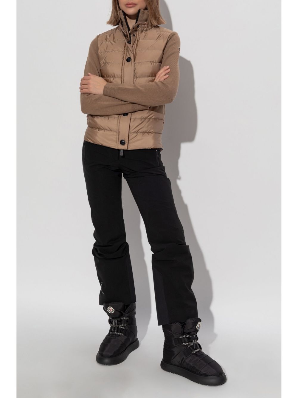 panelled cardigan - 2