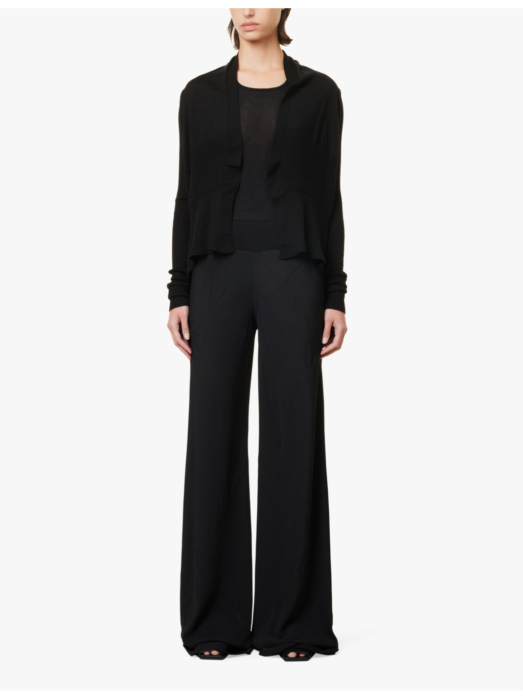 Wrap-front relaxed-fit wool cardigan - 2