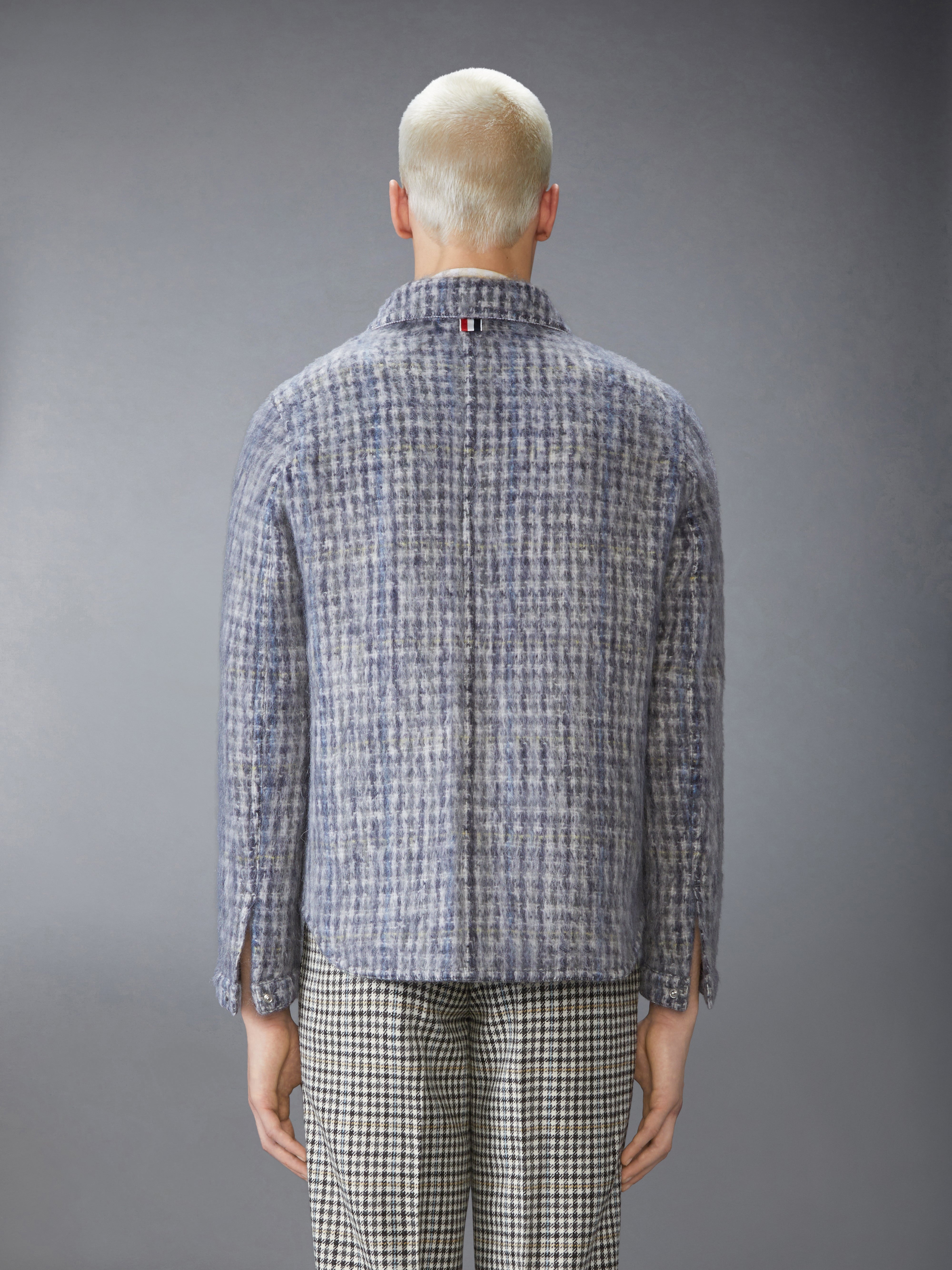 GUNCLUB CHECK HAIRY MOHAIR UTILITY JACKET - 3