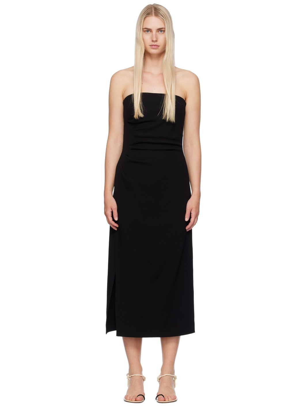 Black Shira Midi Dress - 1