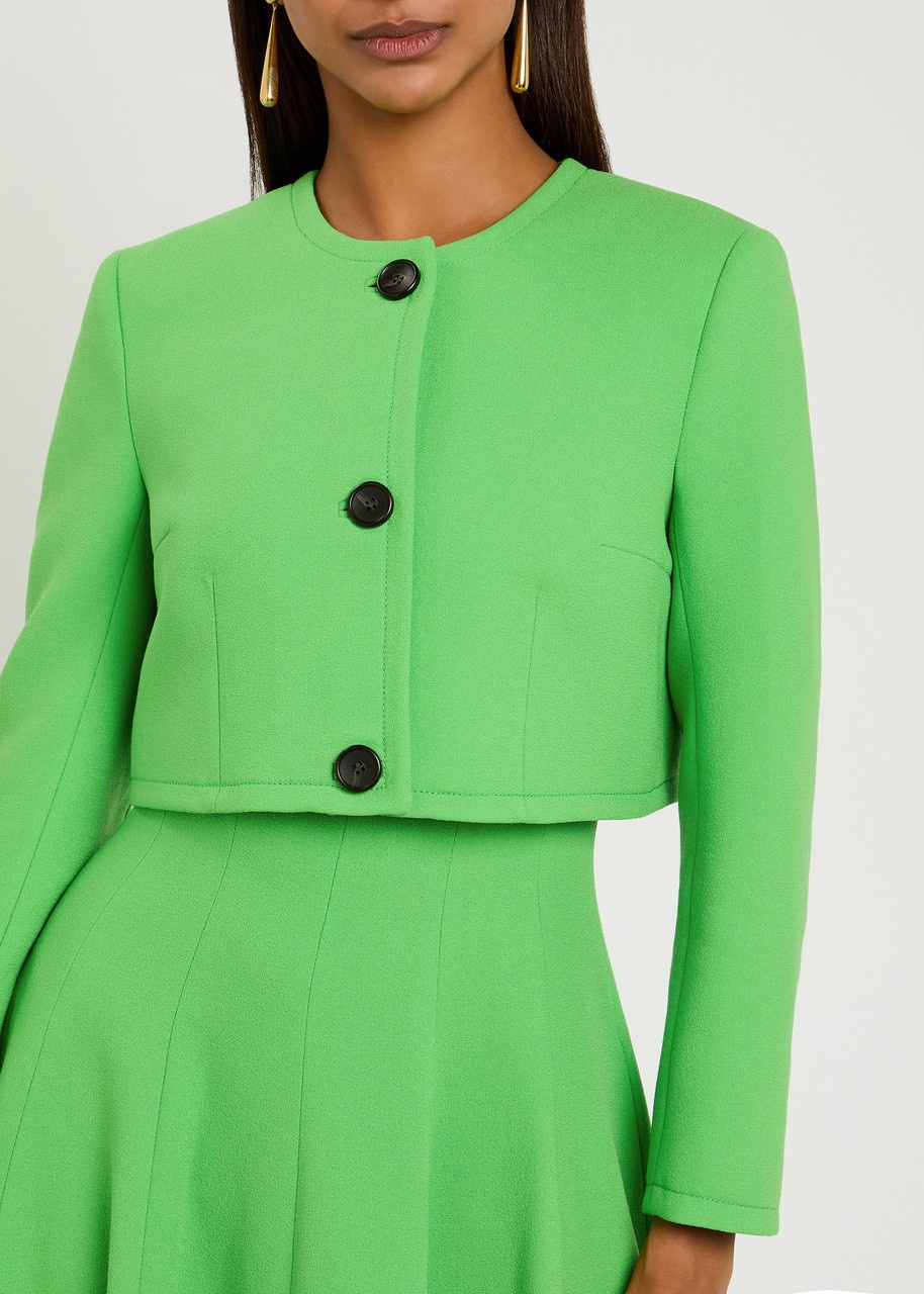 Emilia Wickstead Lizette Wool-crepe Cropped Jacket - 5