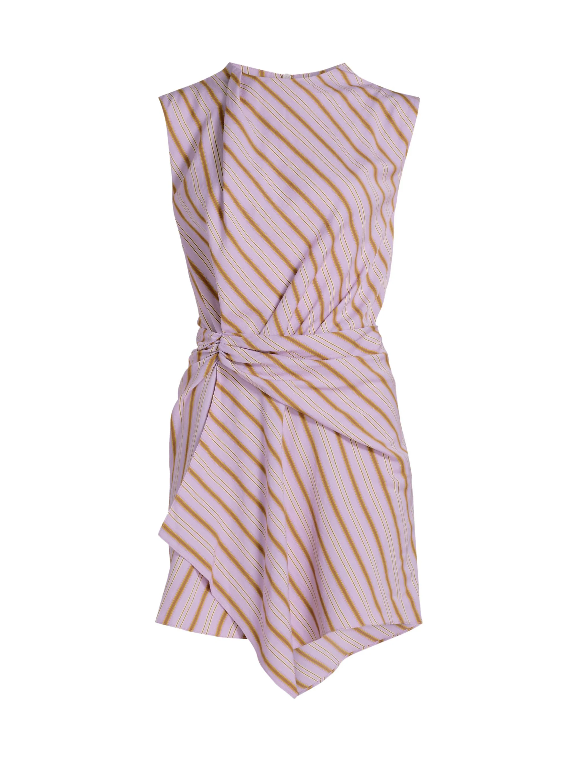 A. L.C. Women's Dion Striped Gathered Minidress - Lilac Curry - 1