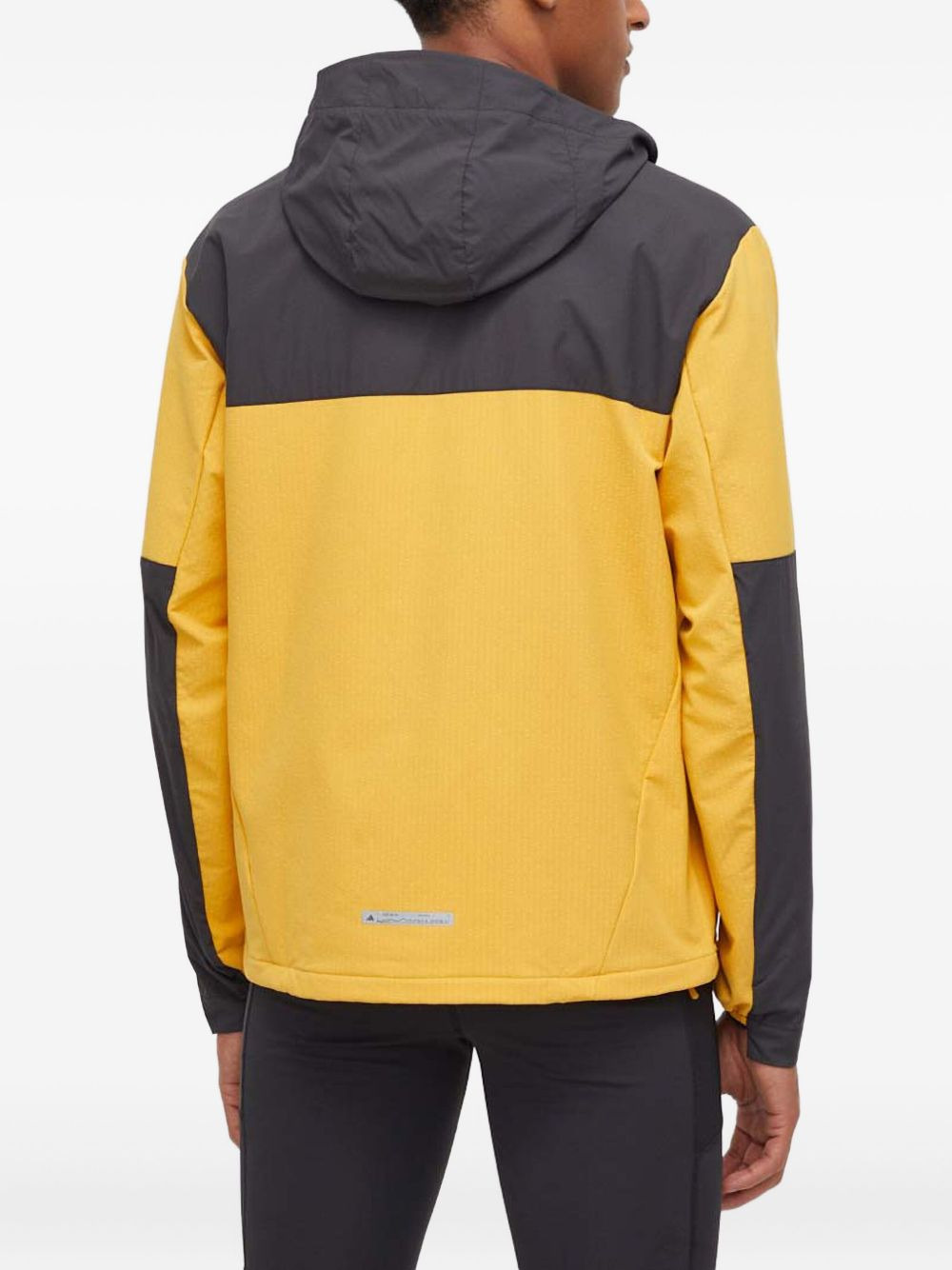 hooded colour-blocked jacket - 3