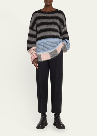 ZANKOV Ivan Abstract Stripe Oversized Brushed Alpaca Sweater outlook