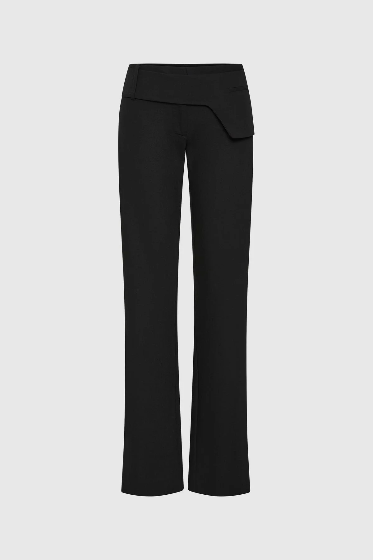 Belt Detail Pants - Black - 1