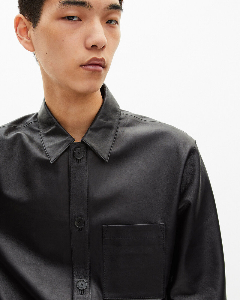 BLACK LEATHER SHIRT 5