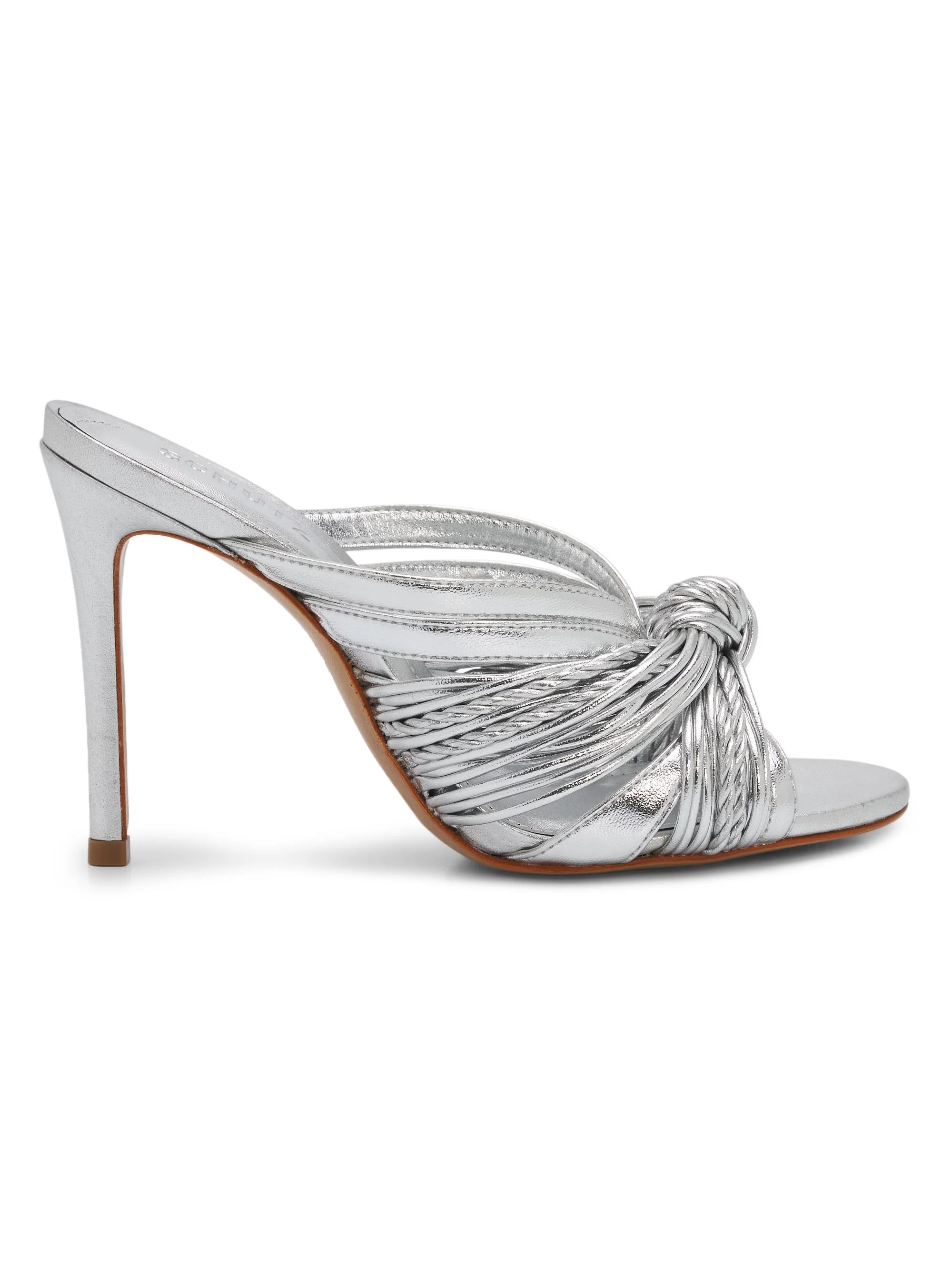 Women's Gaya 100MM Strappy Leather Slip-On Sandals - Prata - 1