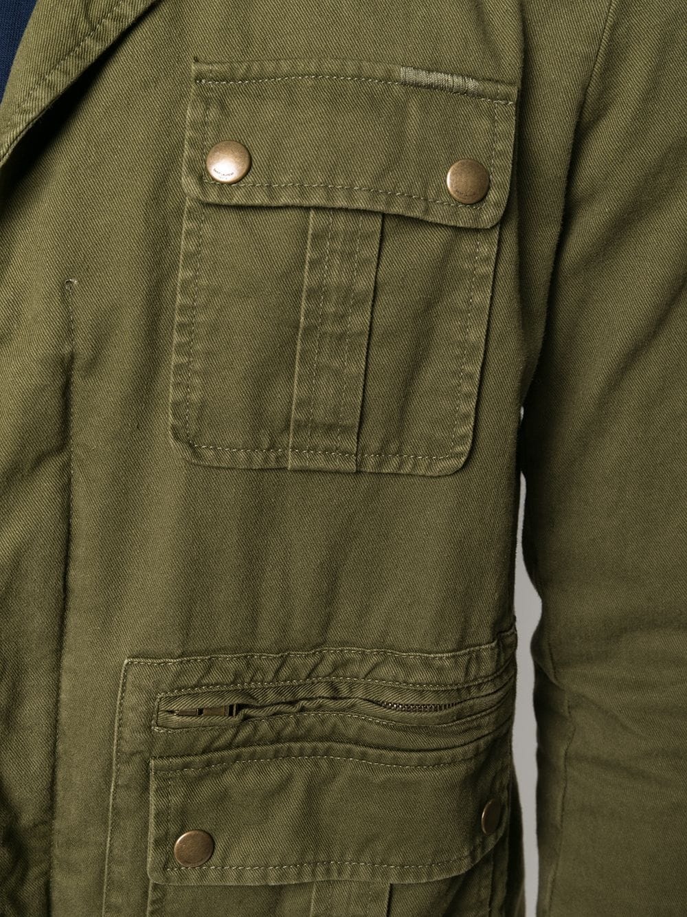 cargo-pocket military jacket - 5