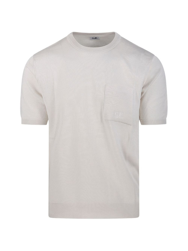 logo-embroidered pocket T-shirt 1