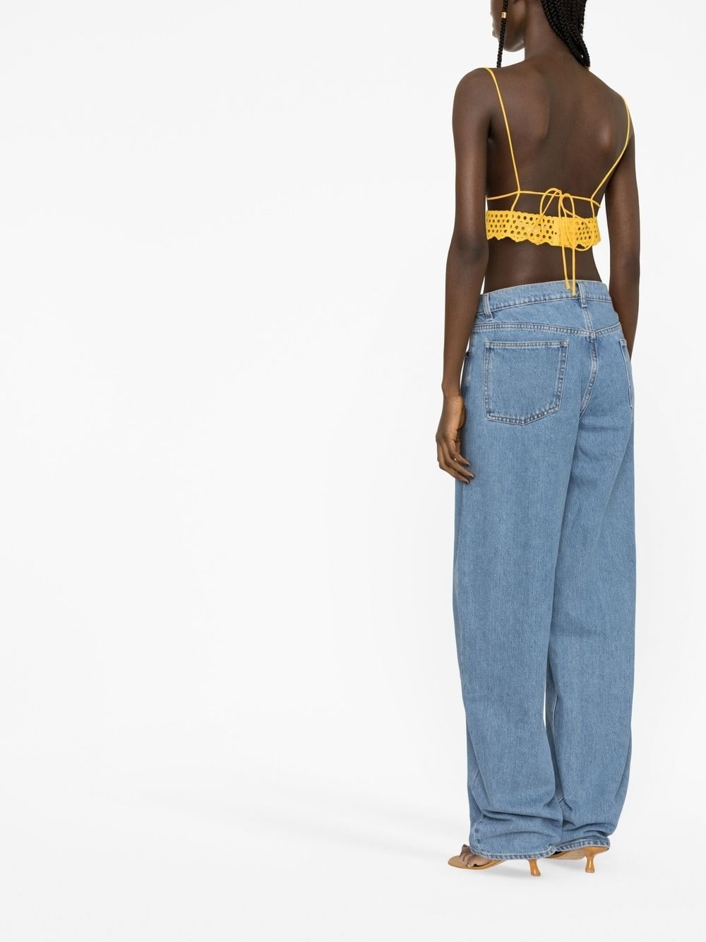 cropped broderie-anglaise top - 4