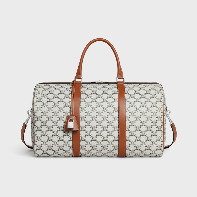 Medium Travel Bag in Triomphe Canvas and calfskin 1