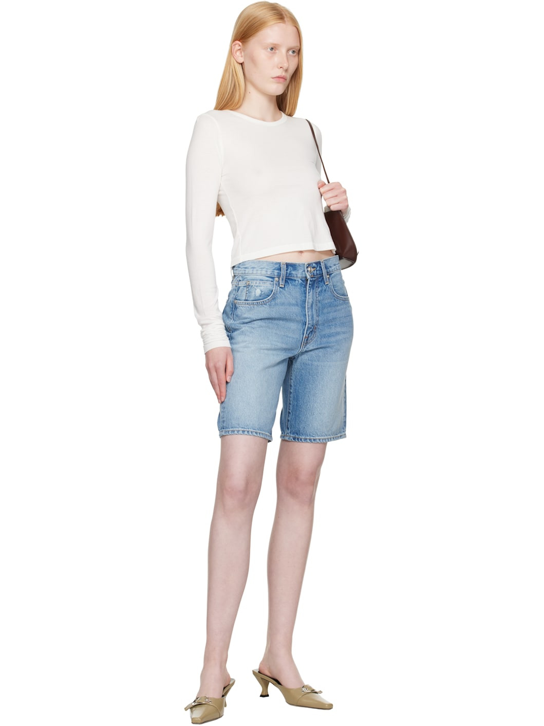 Blue Bermuda Denim Shorts - 4