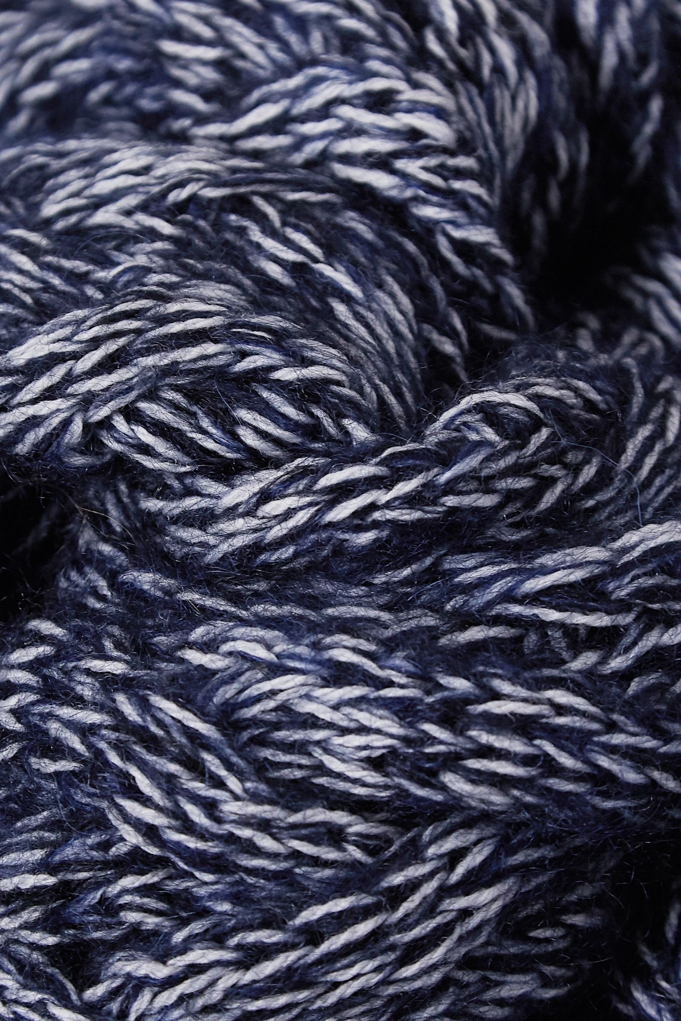 Cable-knit mélange wool-blend scarf - 3