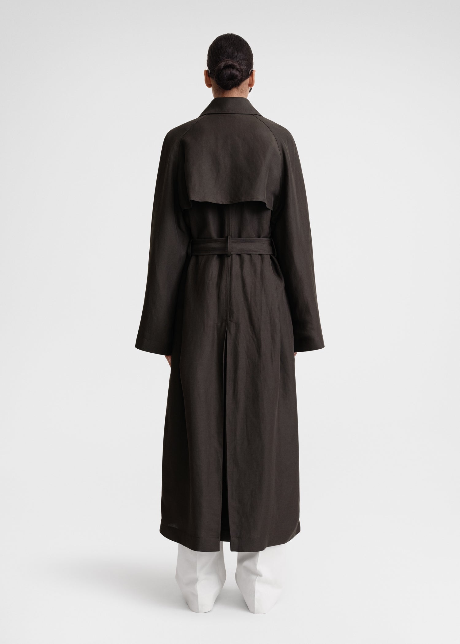 Minimalist summer coat anthracite - 4