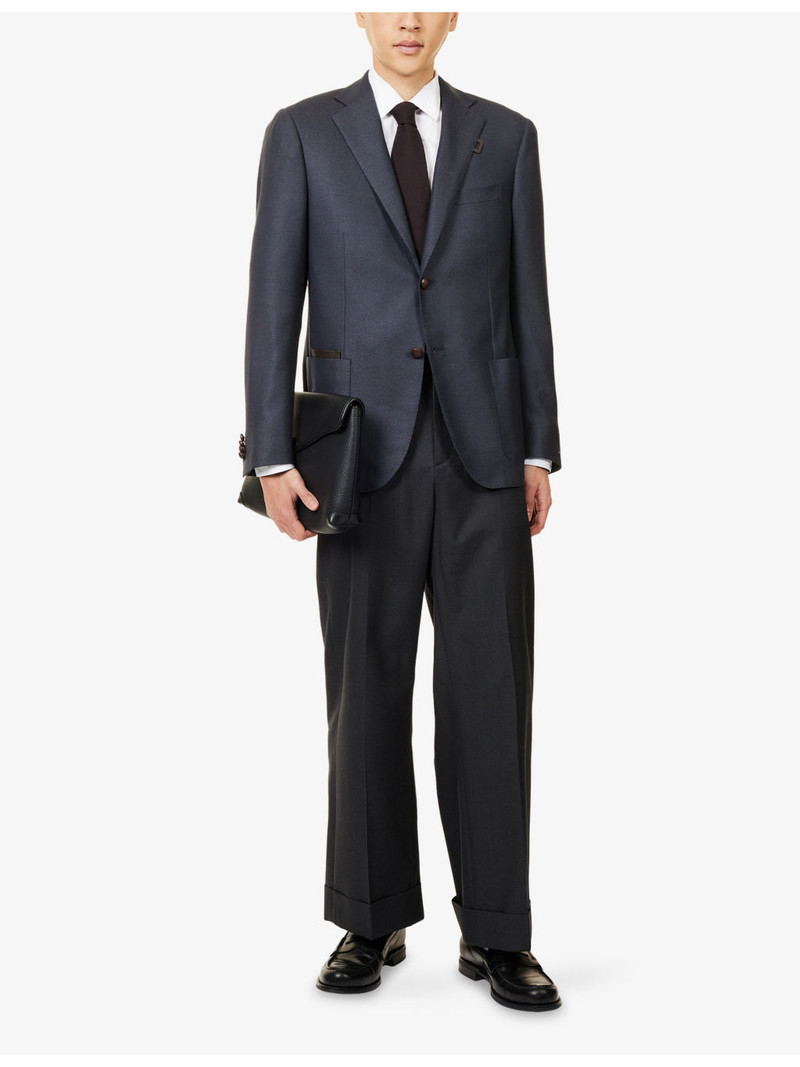 CORNELIANI Single-Breasted Notched-Collar Silk-Wool Blend Jacket outlook