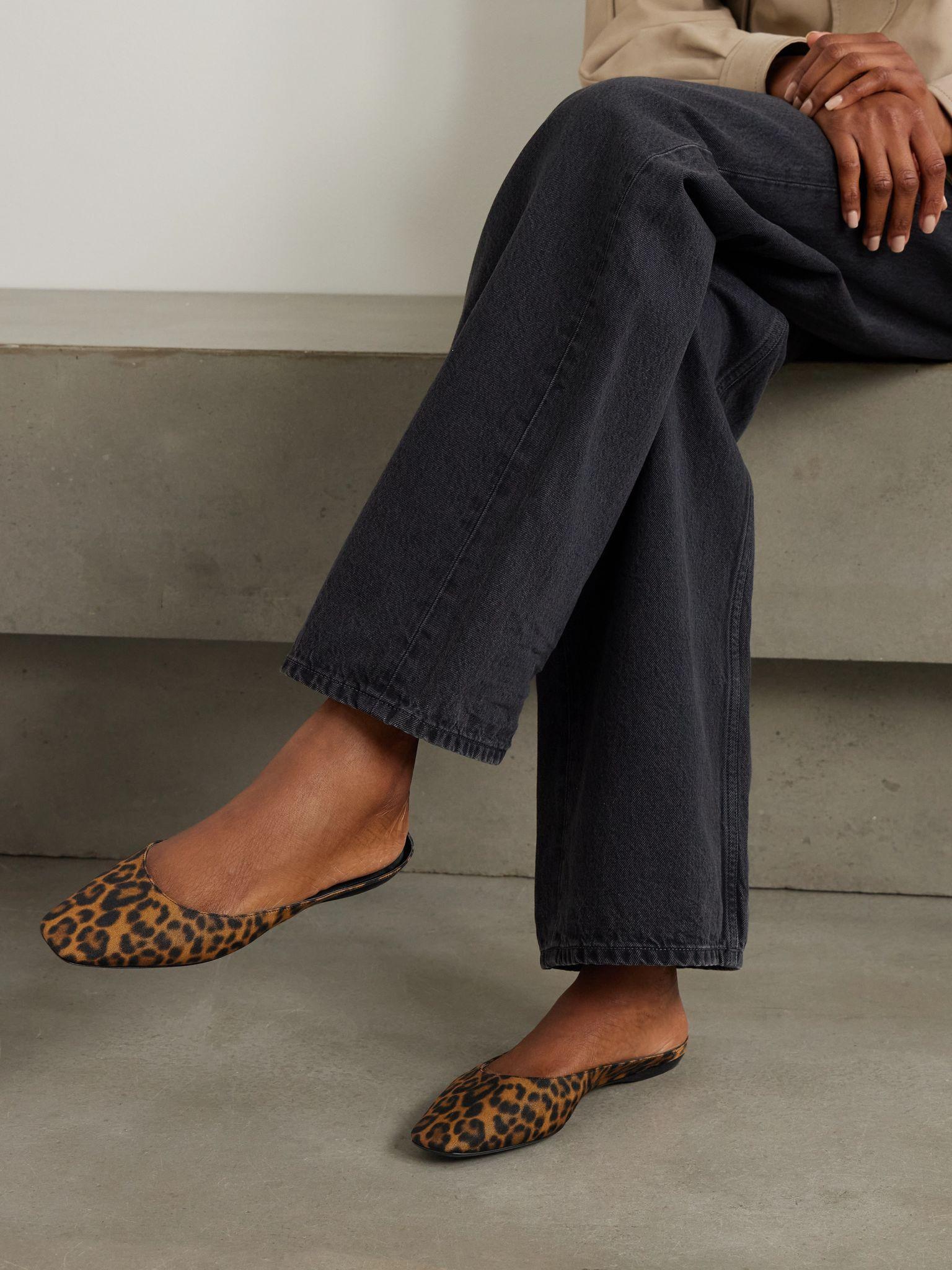 Lido leopard-print grosgrain slippers Leopard print - 2