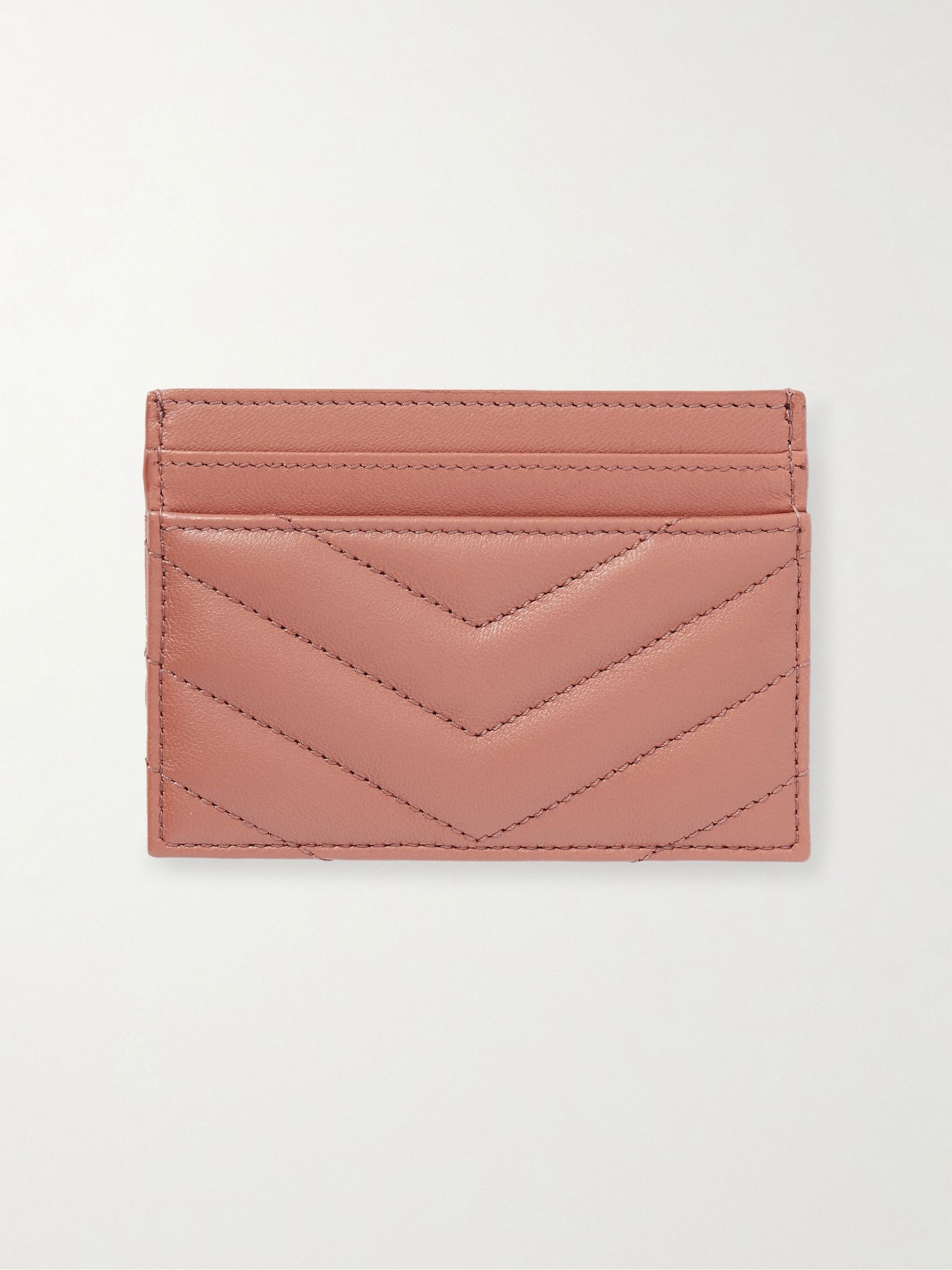Cassandre matelassé leather cardholder Pink - 2
