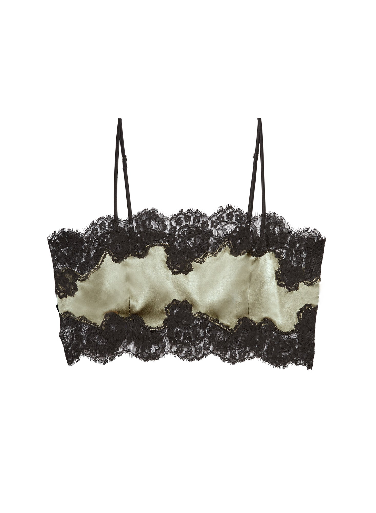 Silk & Lace Bandeau Top - 1