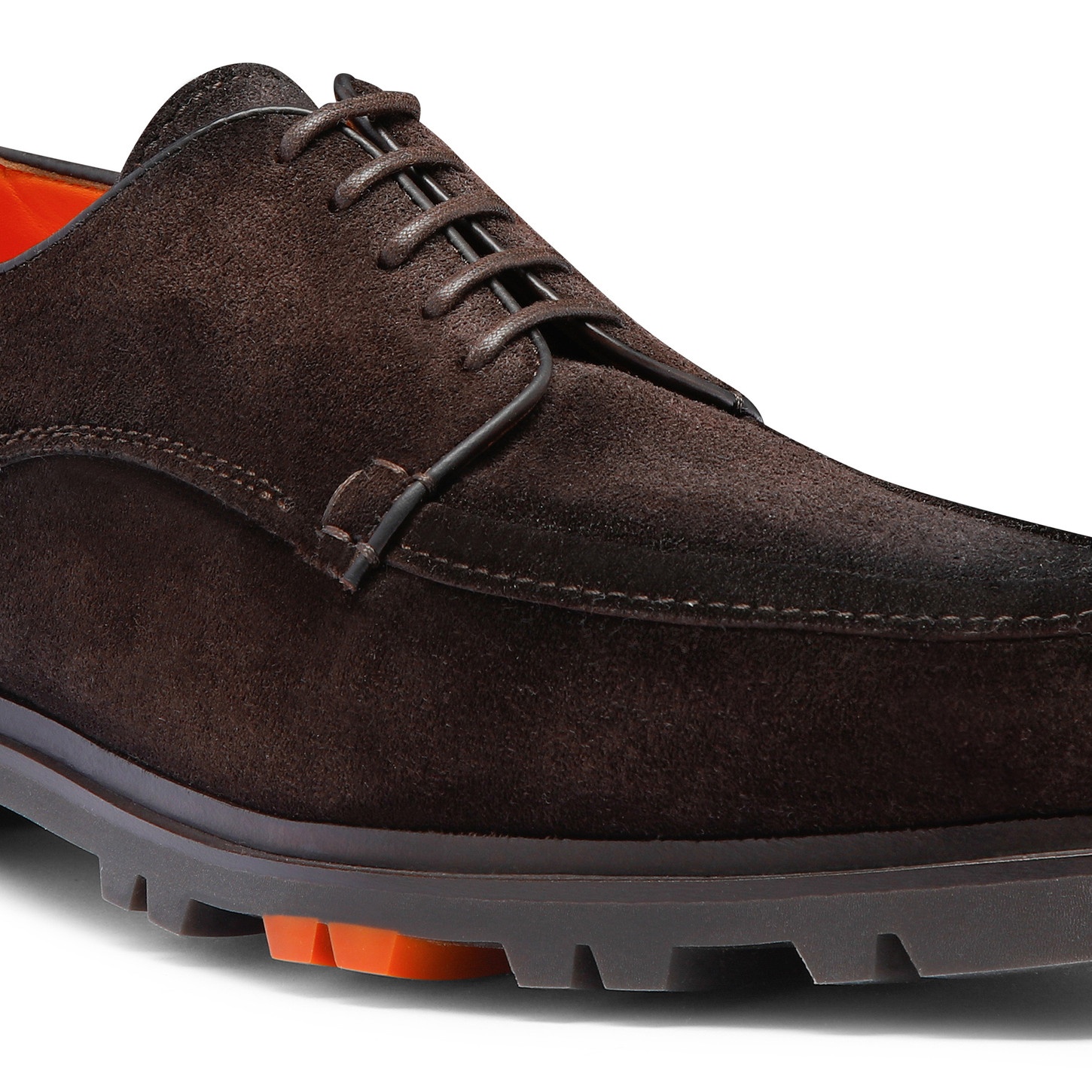 Men's dark brown suede Derby shoe - 6