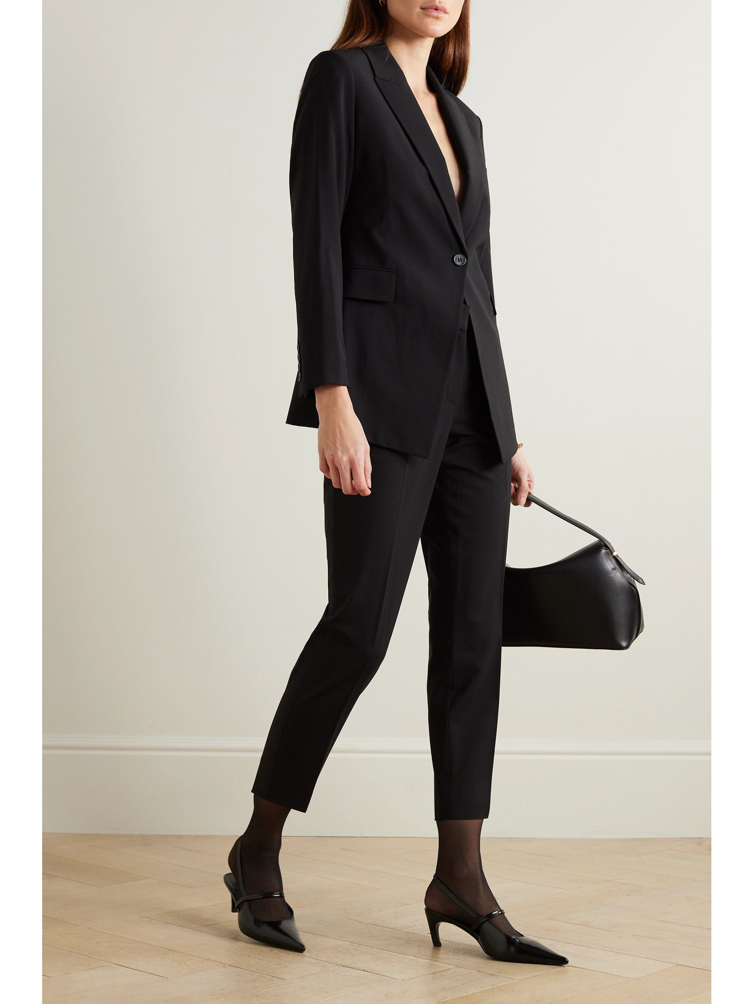Etiennette grain de poudre wool-blend blazer Black - 2