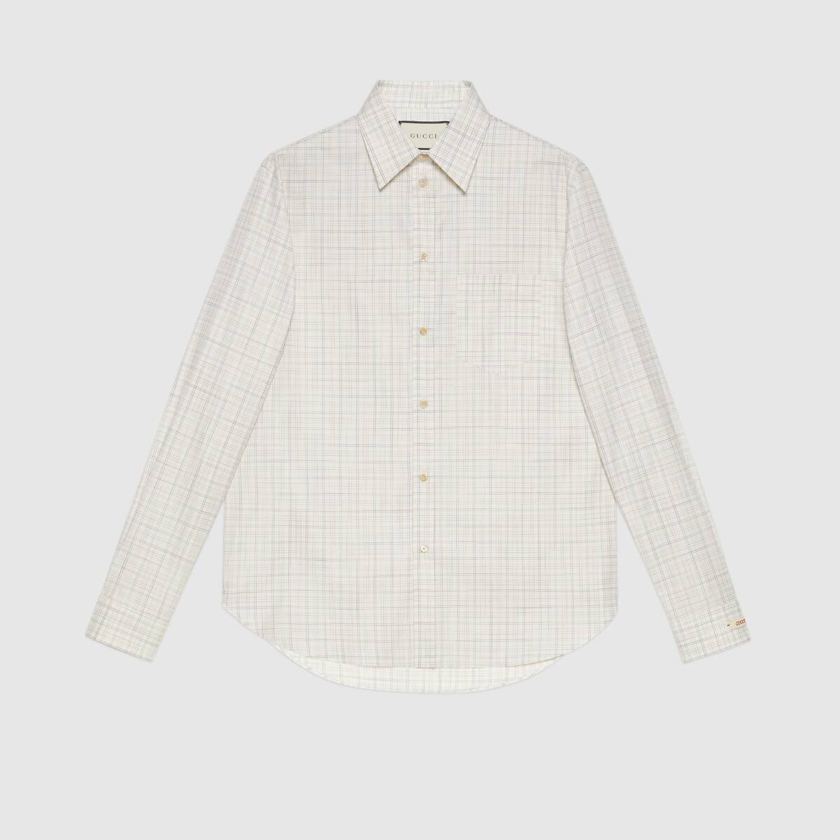 Check Oxford cotton shirt - 1