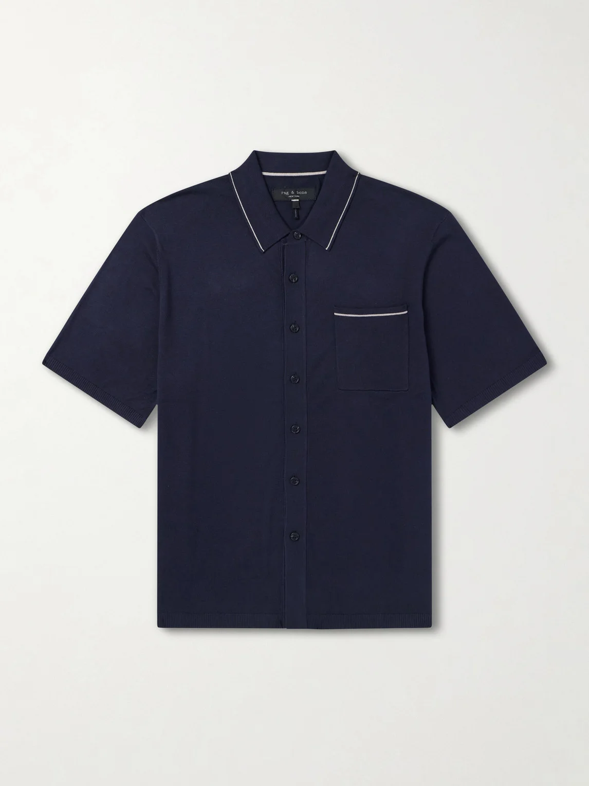 Conrad Cotton and Silk-Blend Polo Shirt - 1