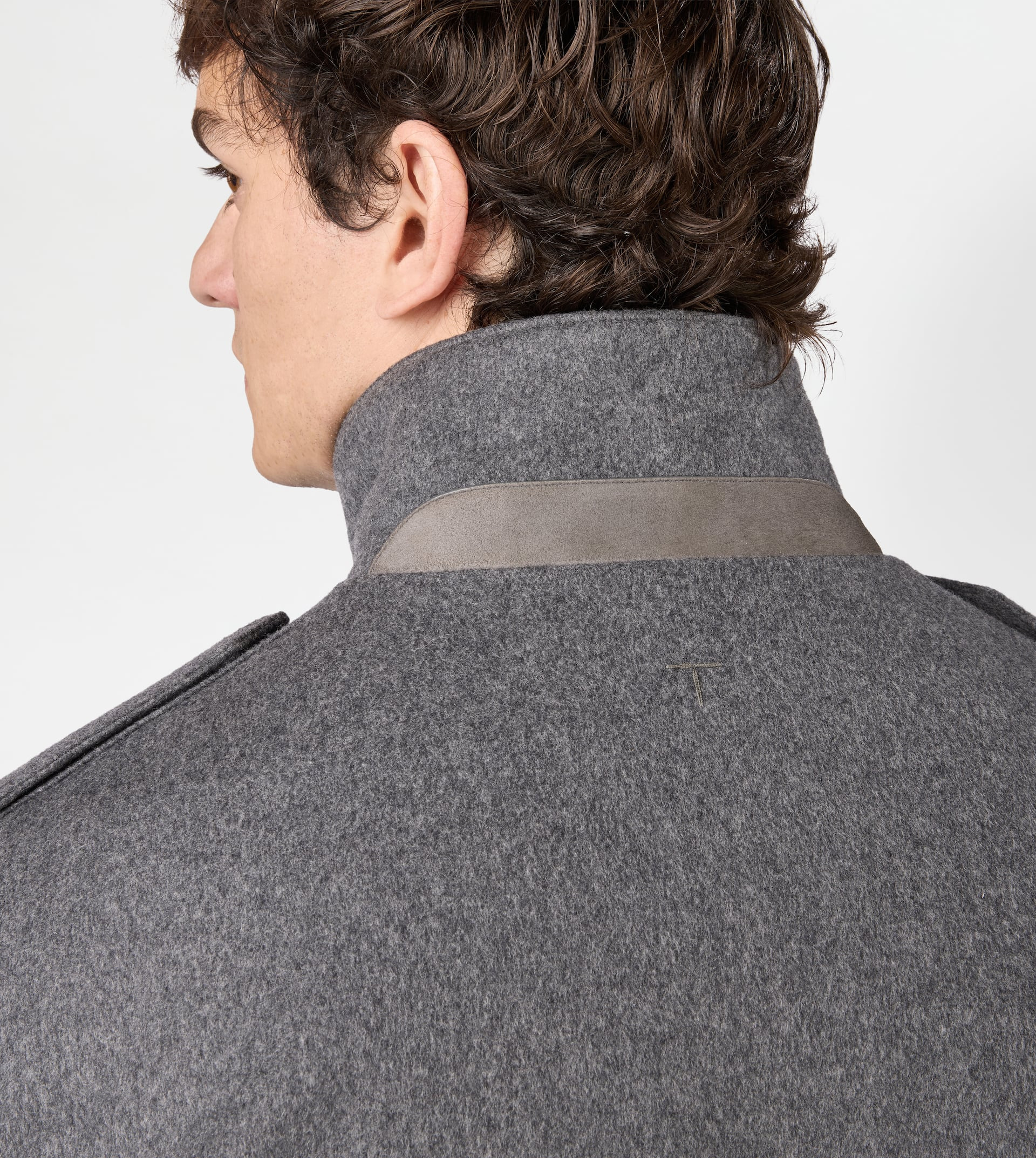 FIELD JACKET IN WOOL DRAP - GREY - 6