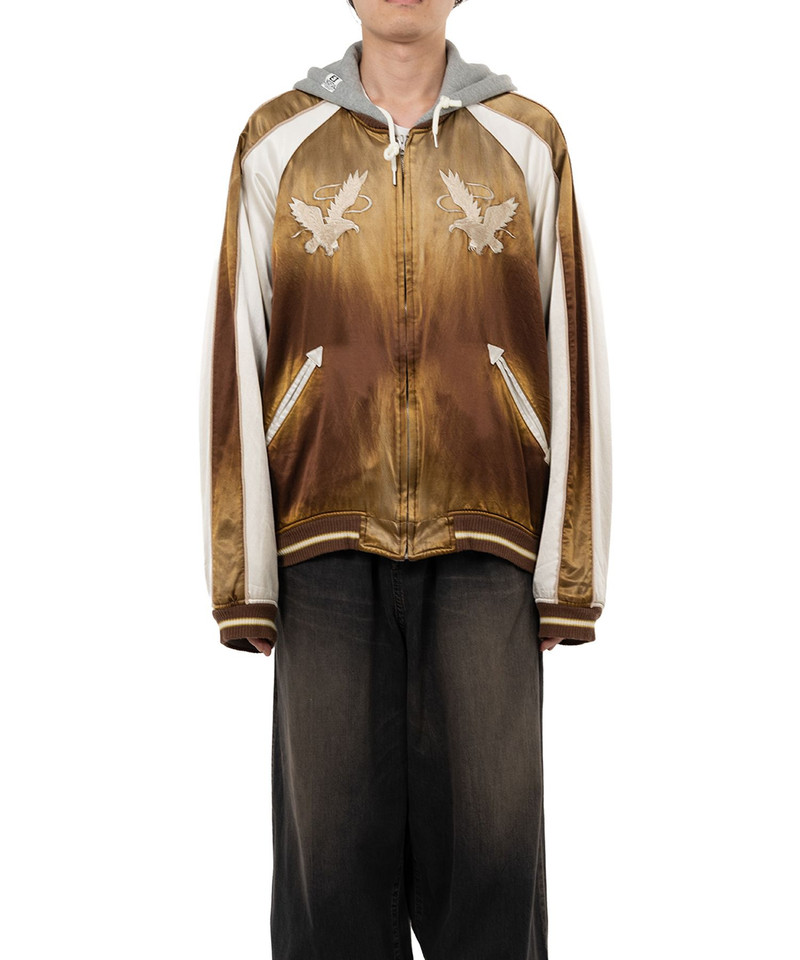 Reversible Hoodie Layered Souvenir Jacket 14