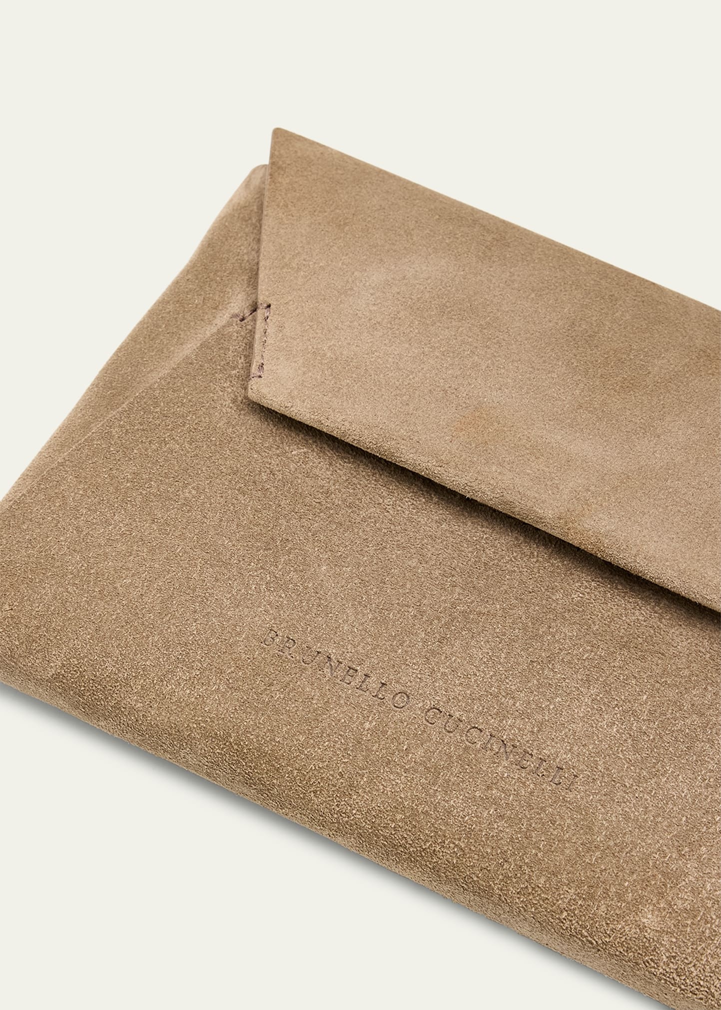 Envelope Flap Suede Wallet on Chain - 5