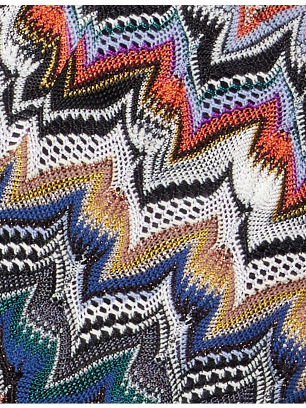 Chevron Metallic-Knit Wide-Leg Trousers - 6