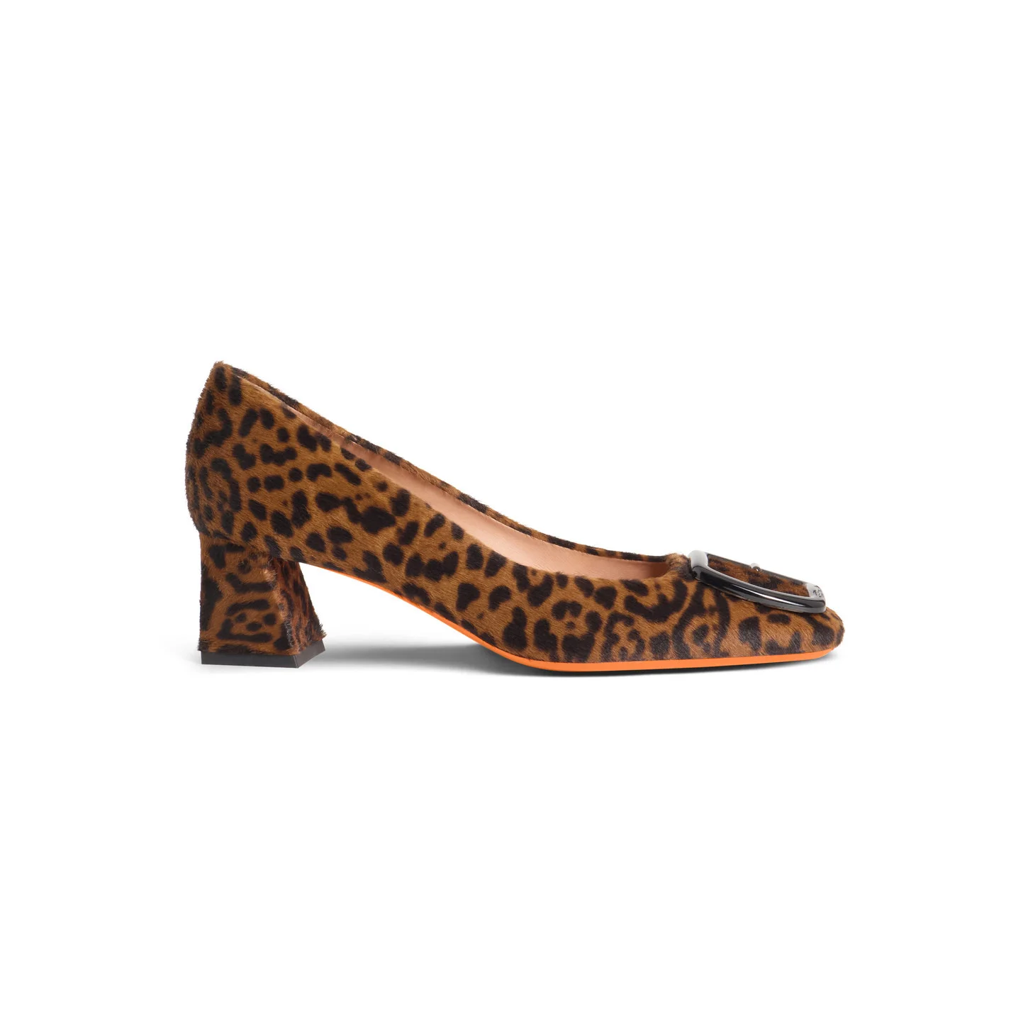 Women's animal-print cavallino mid-heel pump - 1