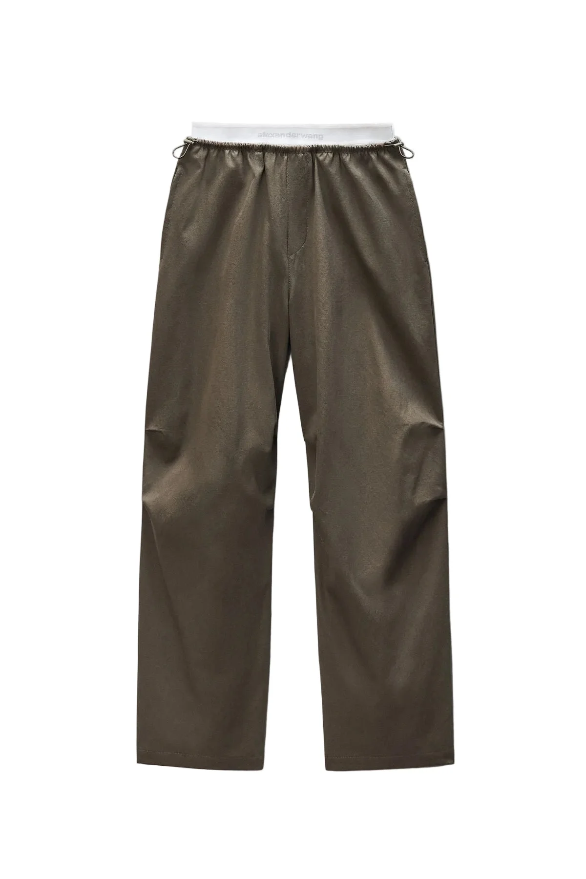 MID-RISE LOGO ELASTIC PANTS W/ ARTICULATED KNEE (ARMY GREEN) - 1