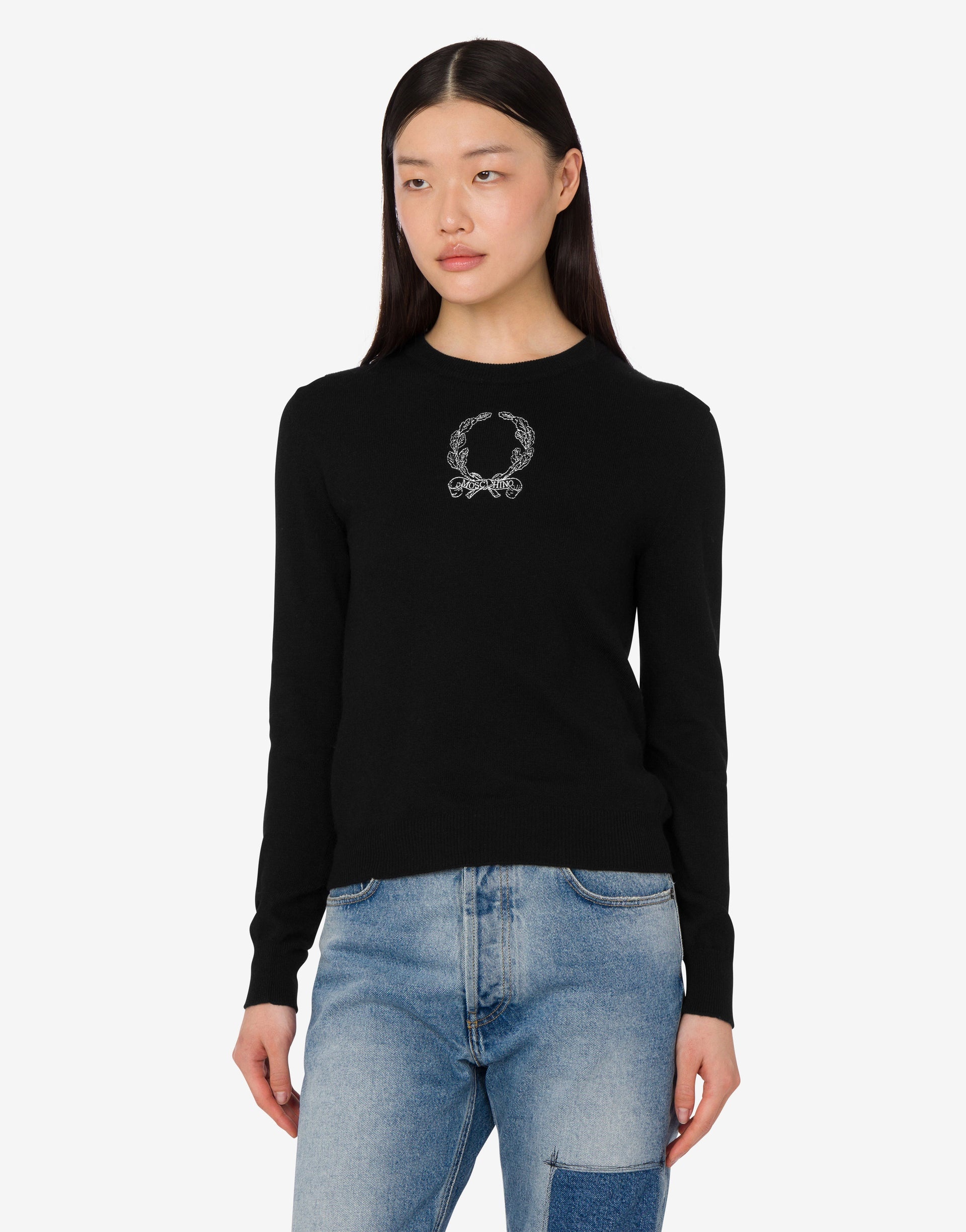 WOOL BLEND PULLOVER LAUREL CROWN - 2