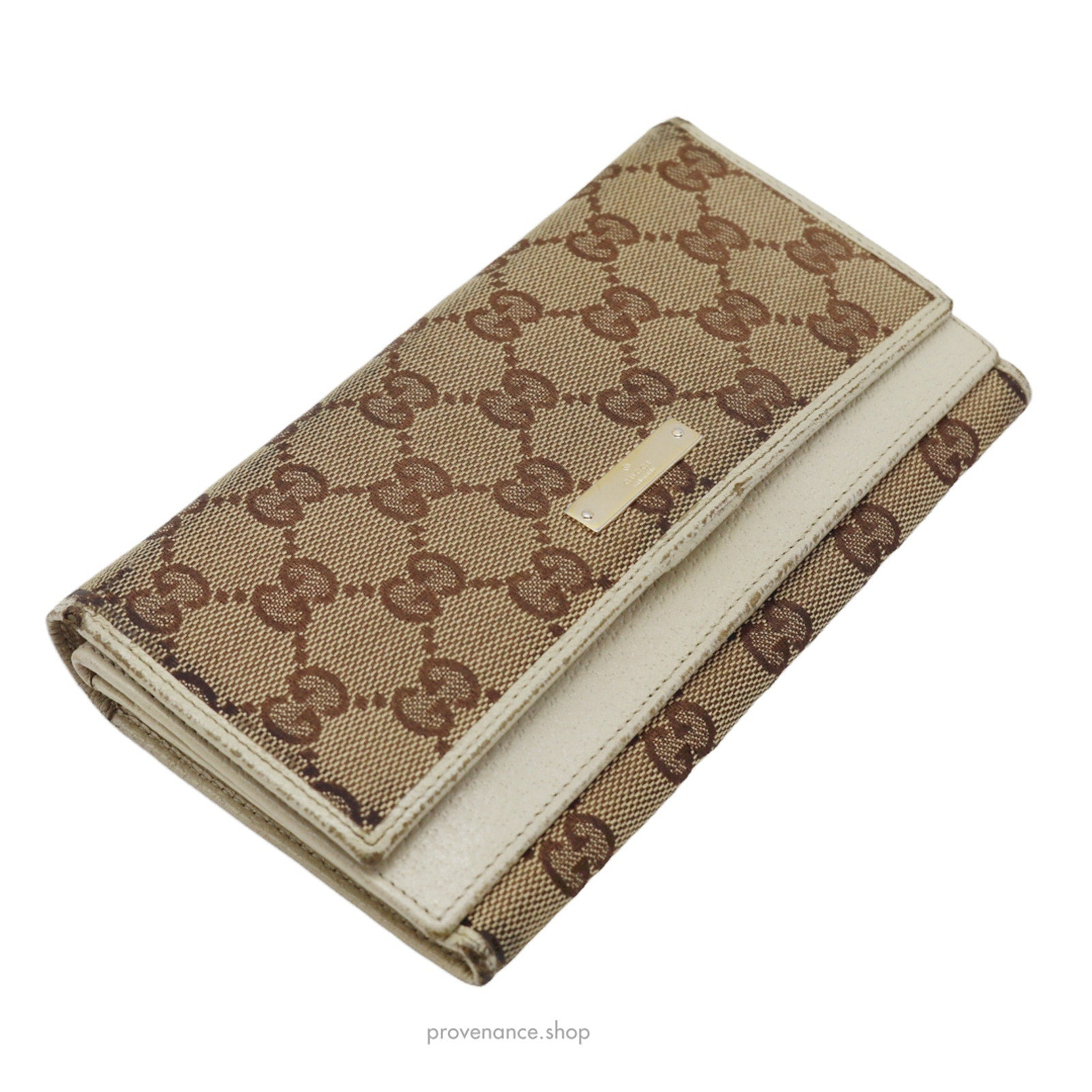 Gucci GG Canvas Long Wallet - White - 3