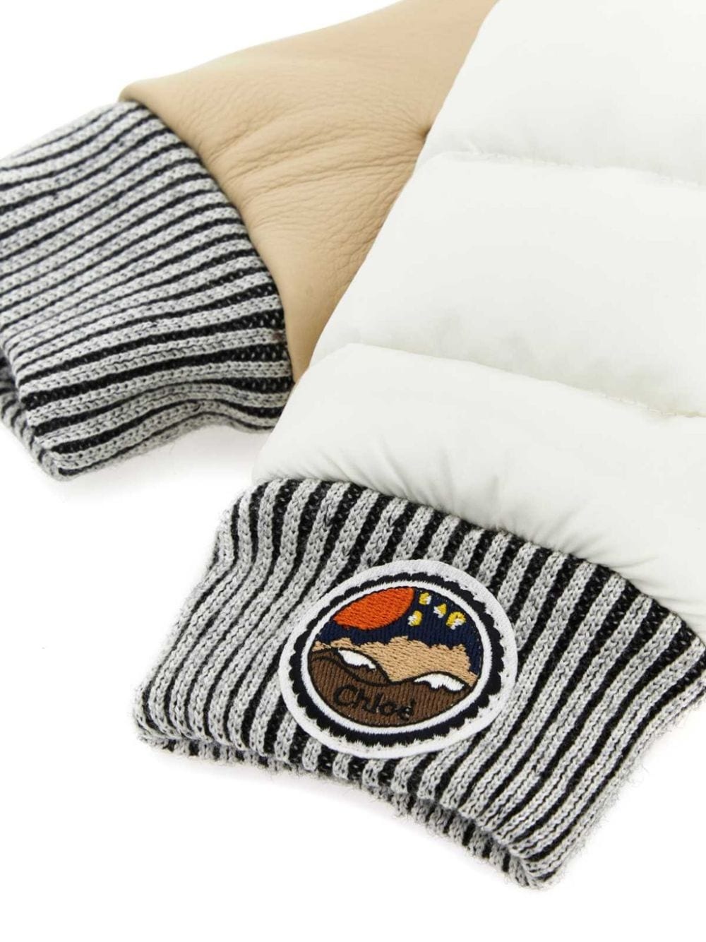 logo-patch gloves - 2