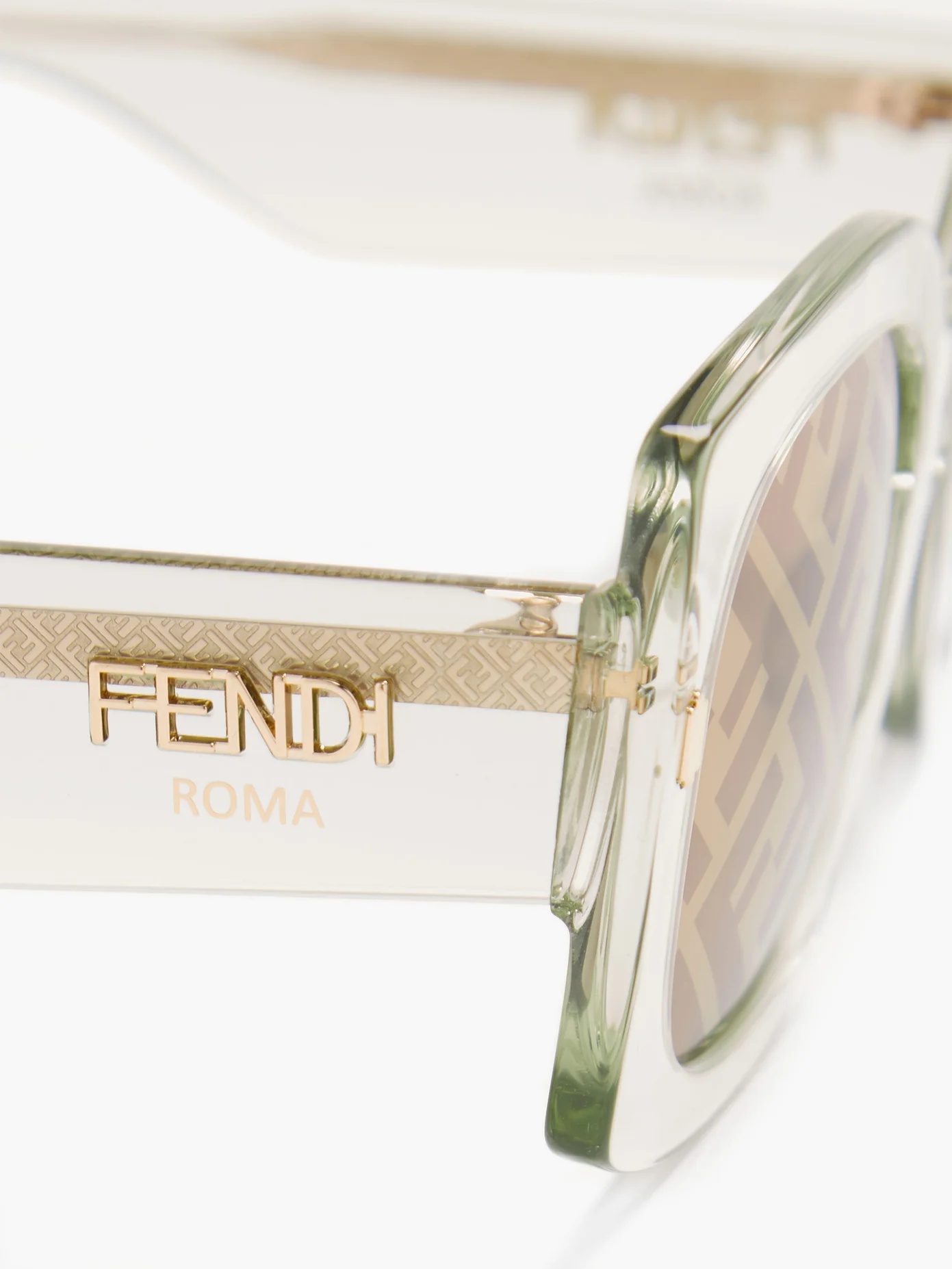 FF-logo square acetate sunglasses - 5