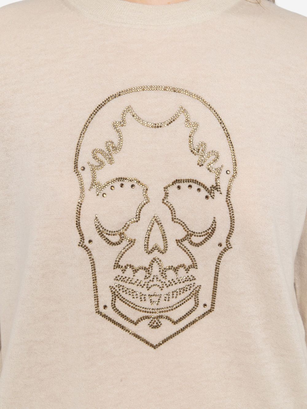 skull-embellished cashmere sweater - 5