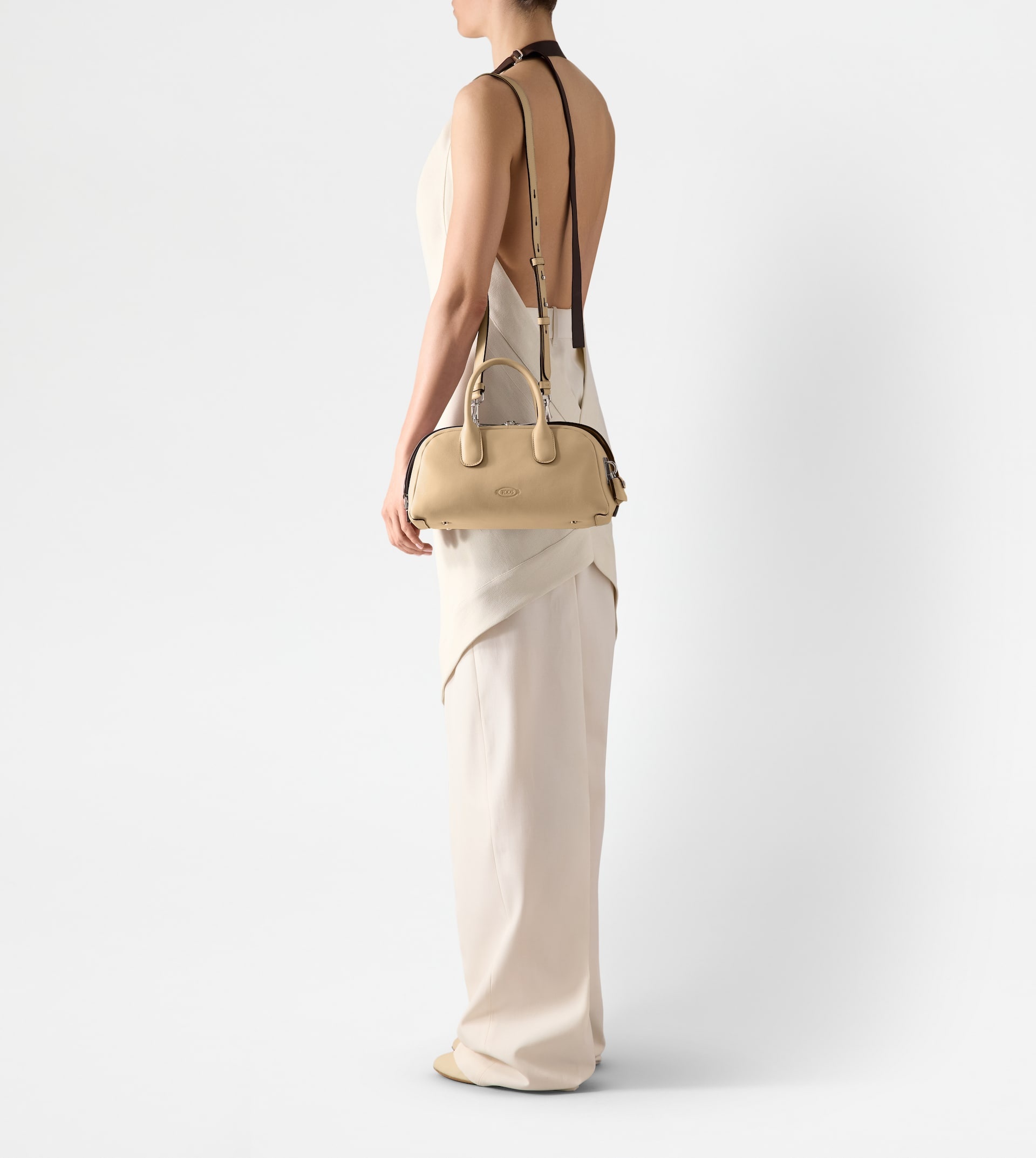 TOD'S DARSENA IN LEATHER SMALL - BEIGE - 8