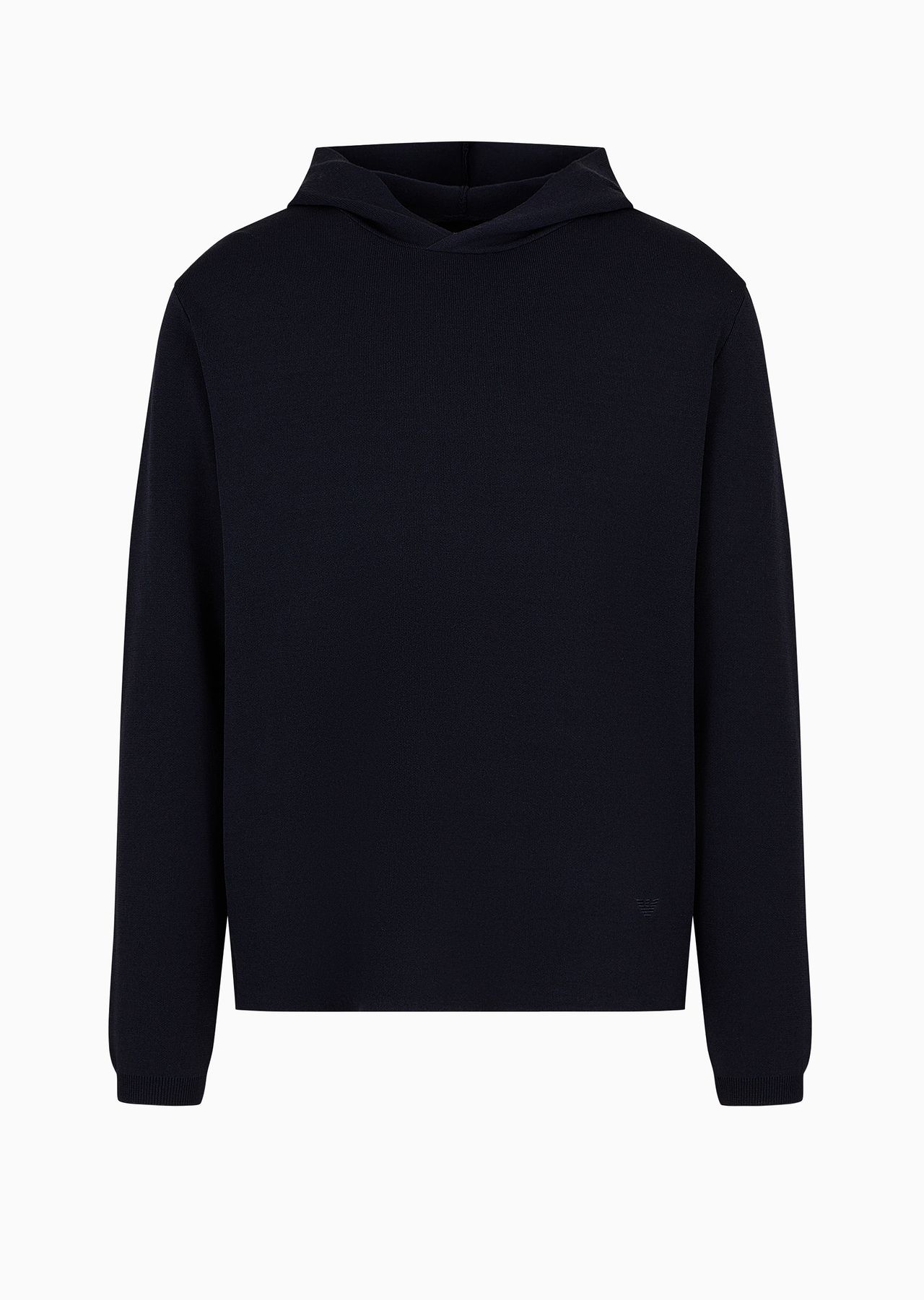 Oversized hooded jumper in a plain-knit viscose - 1