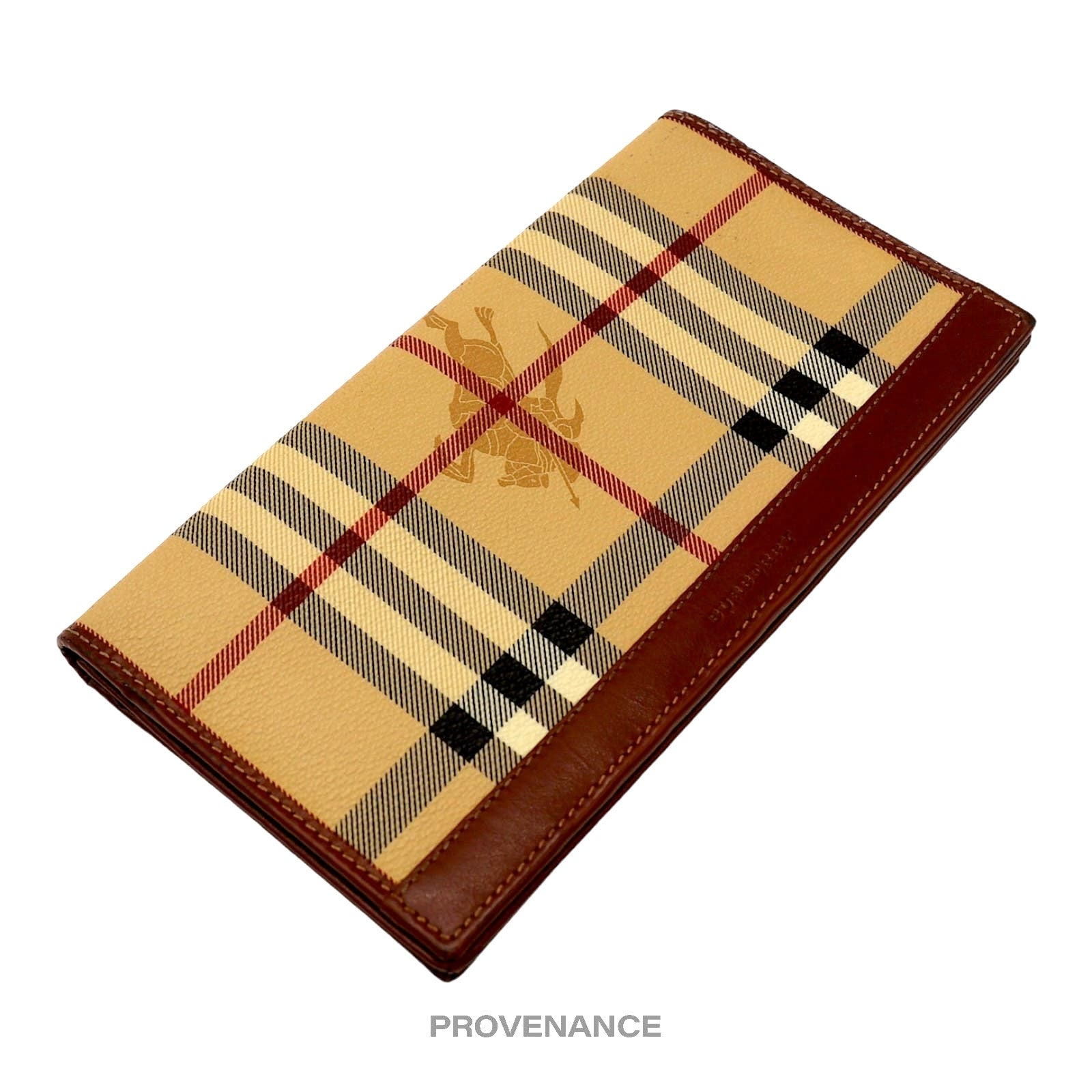 Burberry Long Wallet - Nova Check Brown - 6