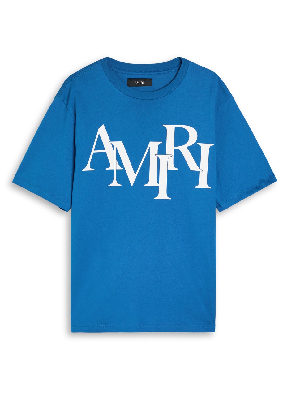 Amiri Staggered Logo Cotton T-shirt - 1