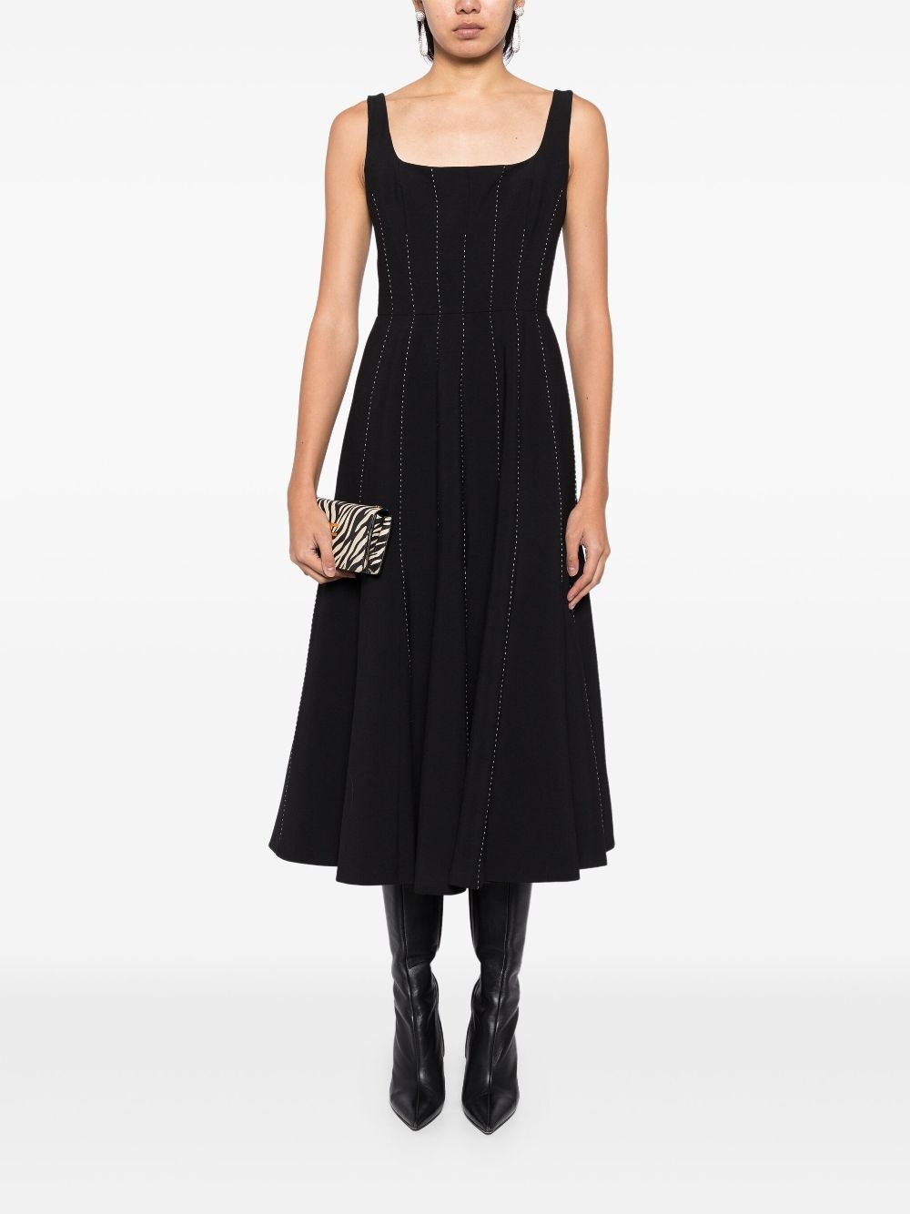 patchwork design party dresses - 2