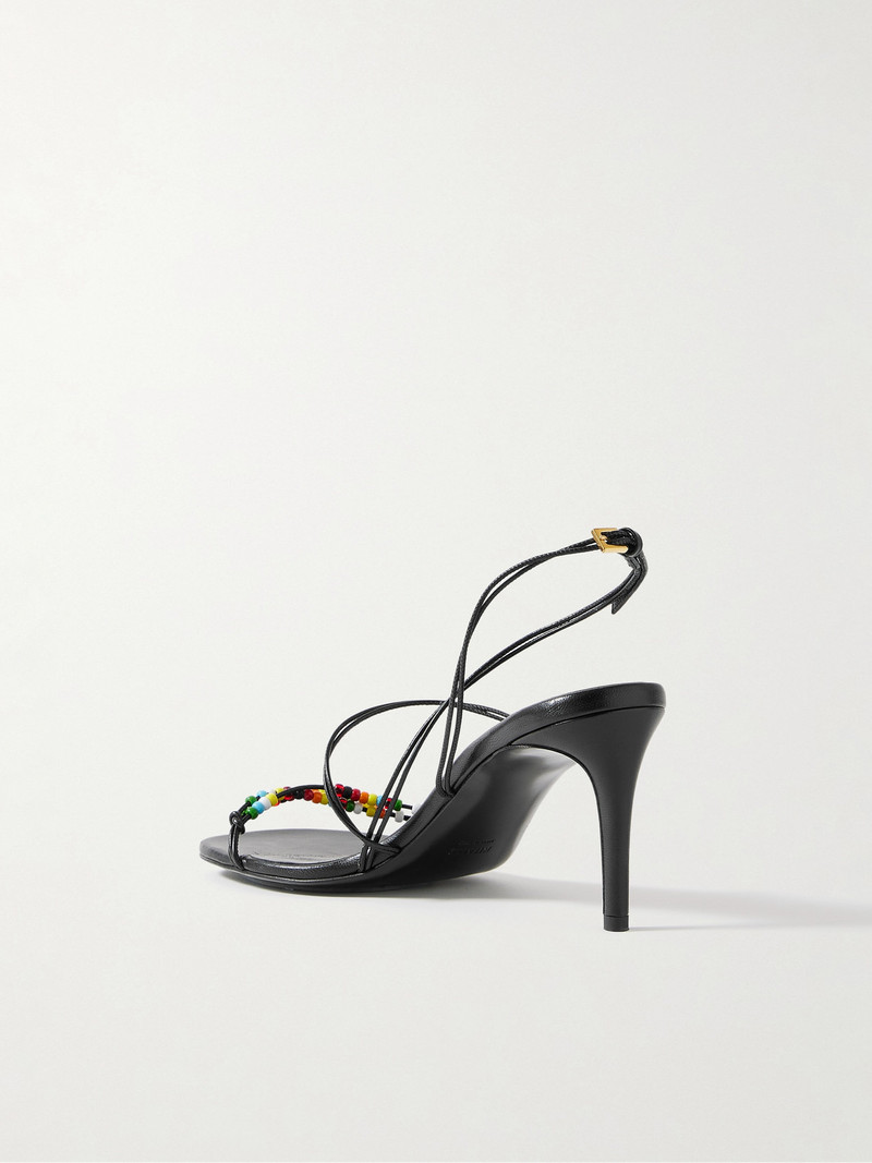 Loop Bead-embellished Leather Sandals 3